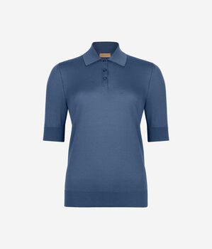 Silk and Cotton Polo Shirt