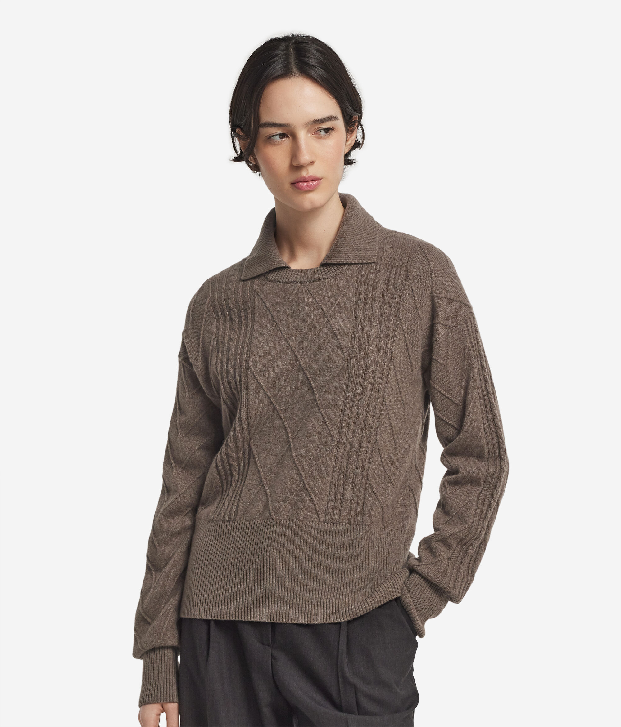 Джемпер-поло из ультрамягкого кашемира