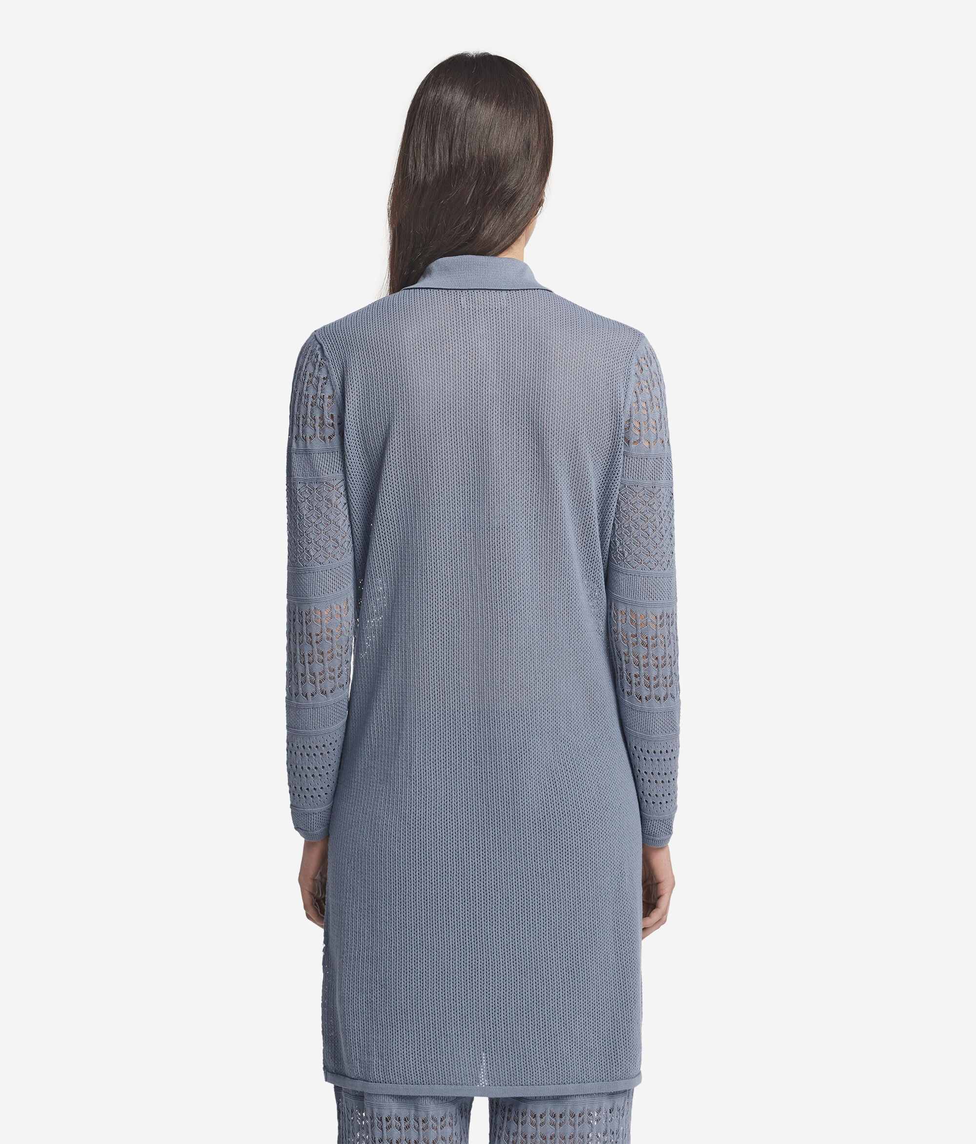 Crochet Cotton Shirt Dress