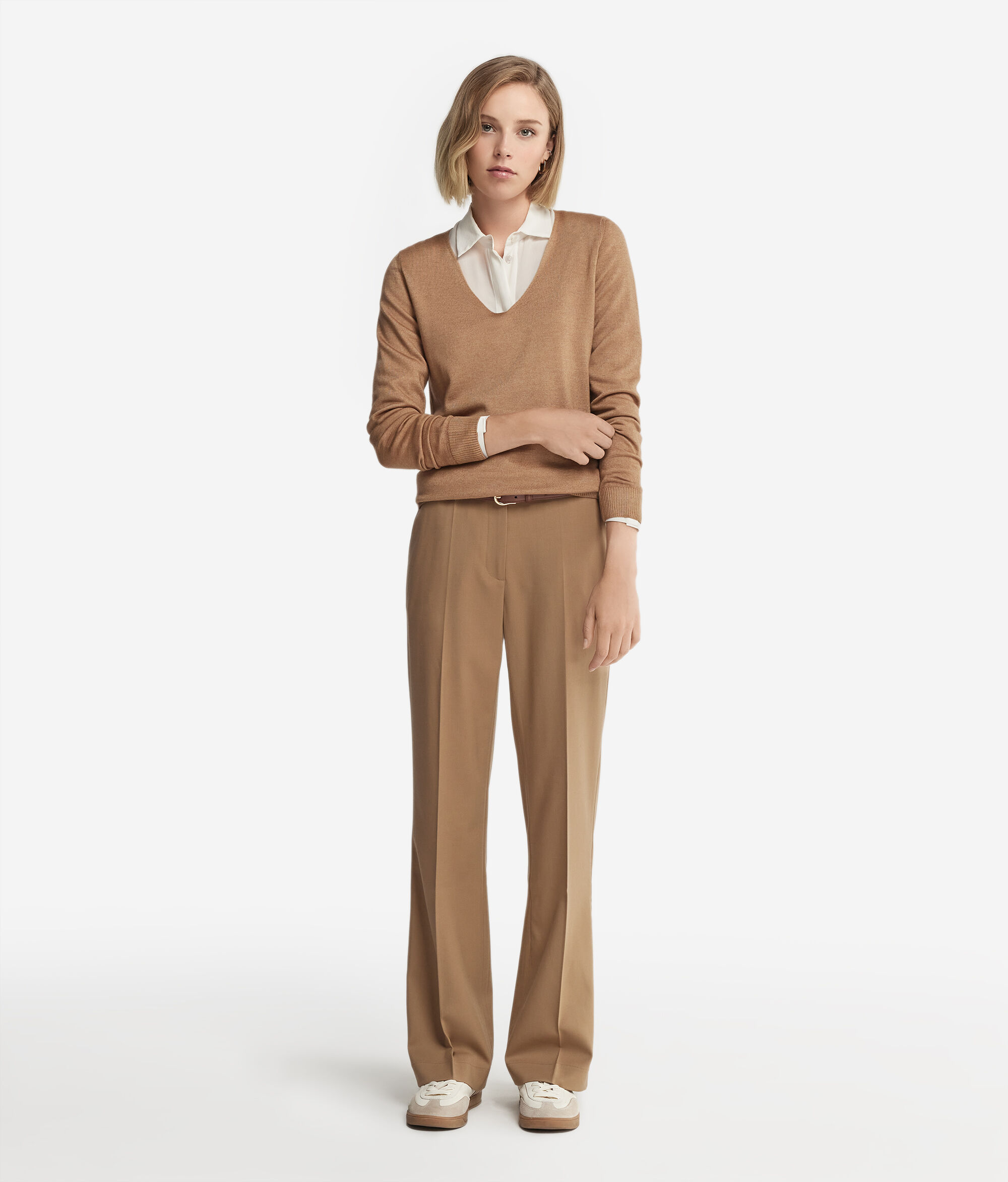 Sweter z dekoltem w serek z kaszmiru Ultrafine