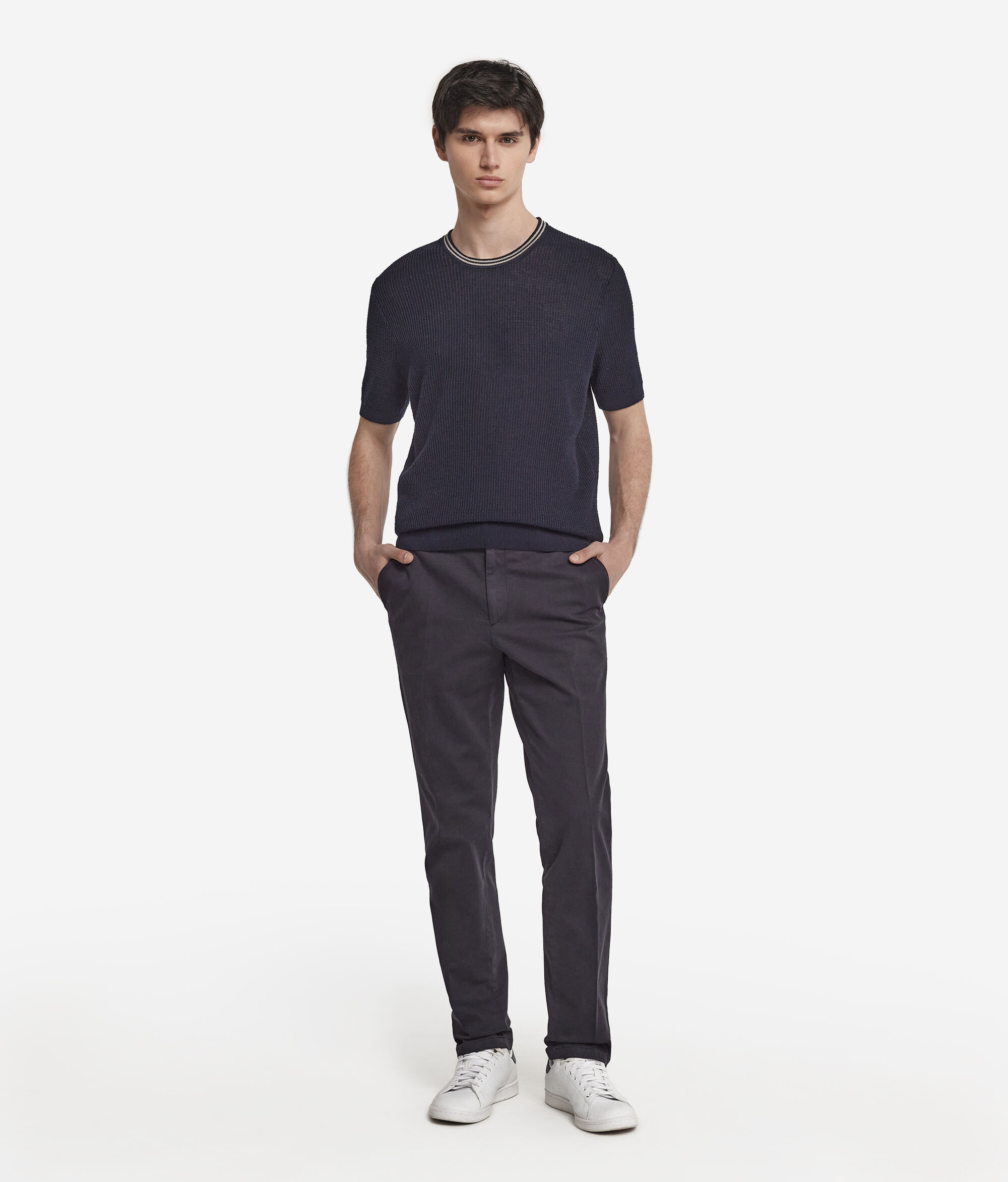 Polo en maille gaufrée