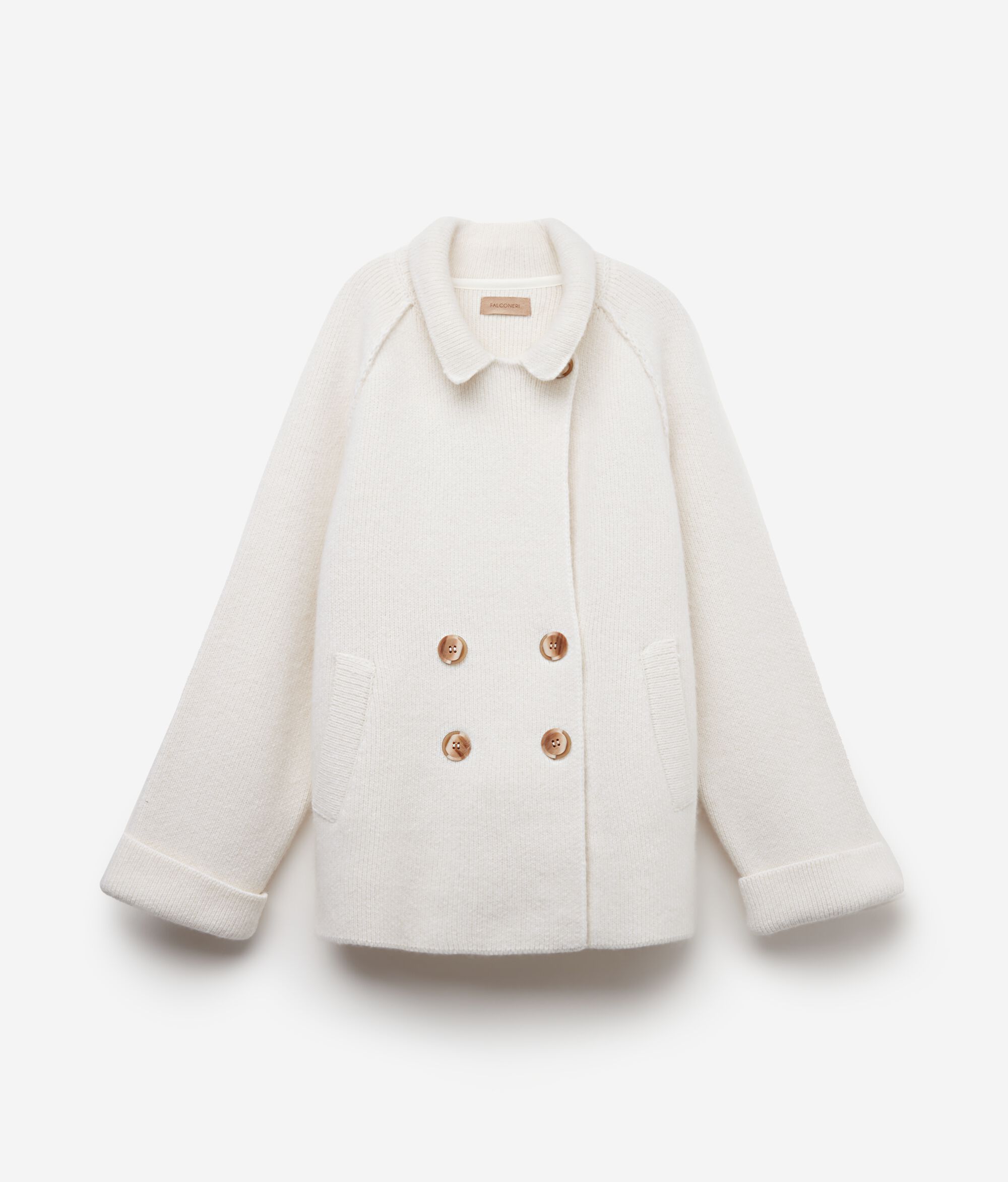 Double-Breasted Alpaca Wool Coat