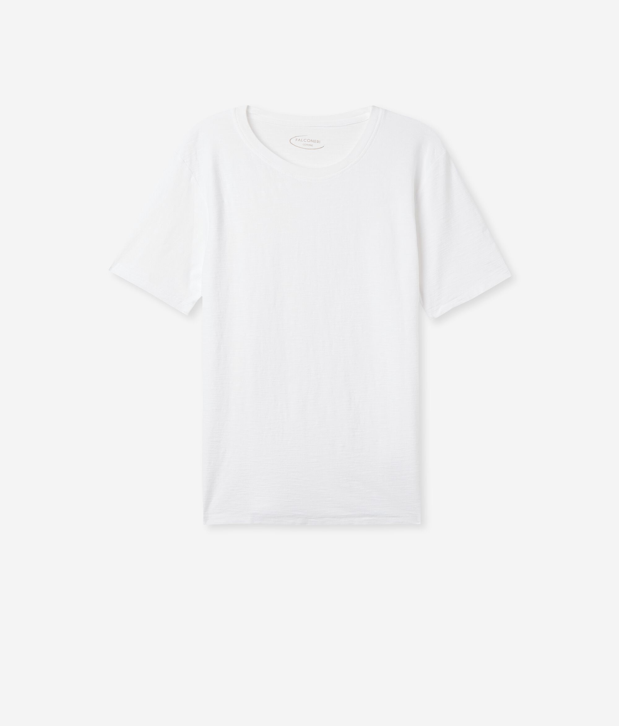 Camiseta con cuello redondo y manga corta de algodón