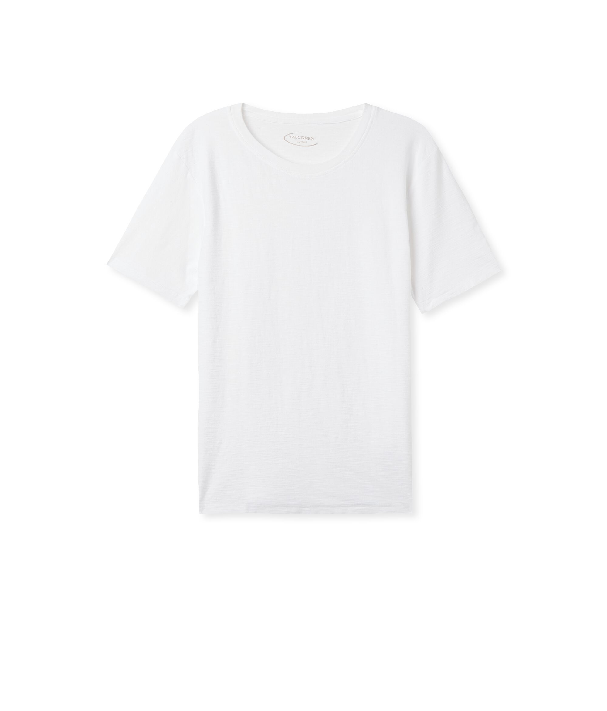T-Shirt mit Rundhalsausschnitt und kurzen Ärmeln aus Baumwolle