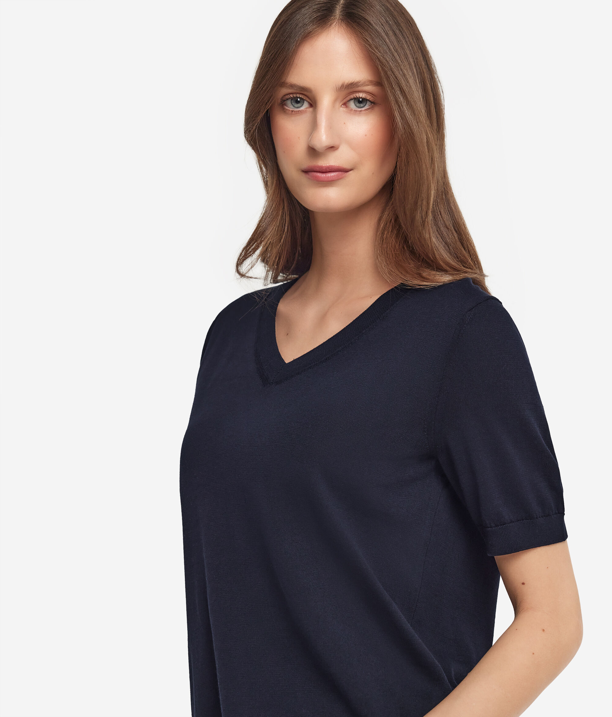 T-Shirt Scollo V Cotone Fresh