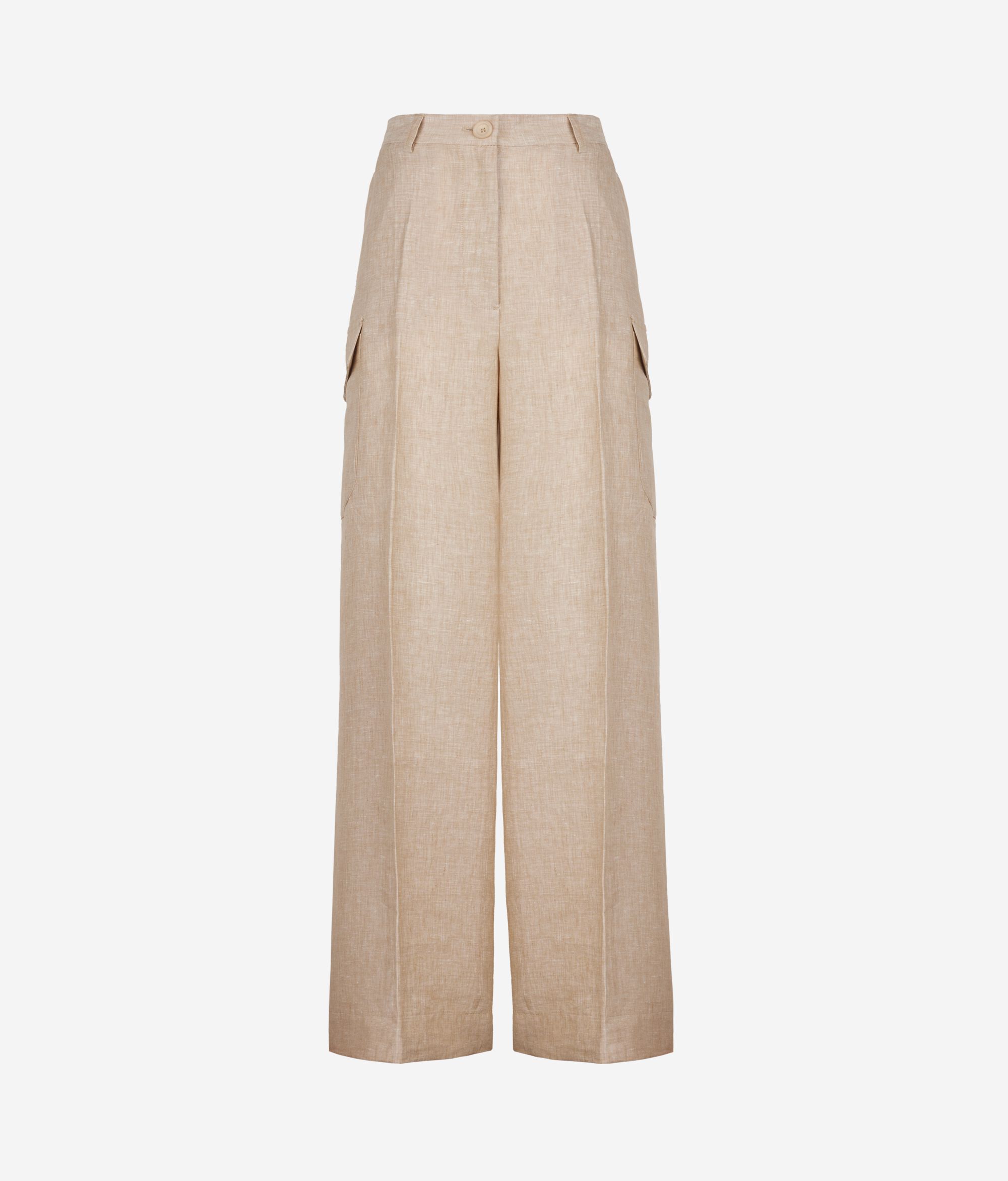 Брюки карго изо льна