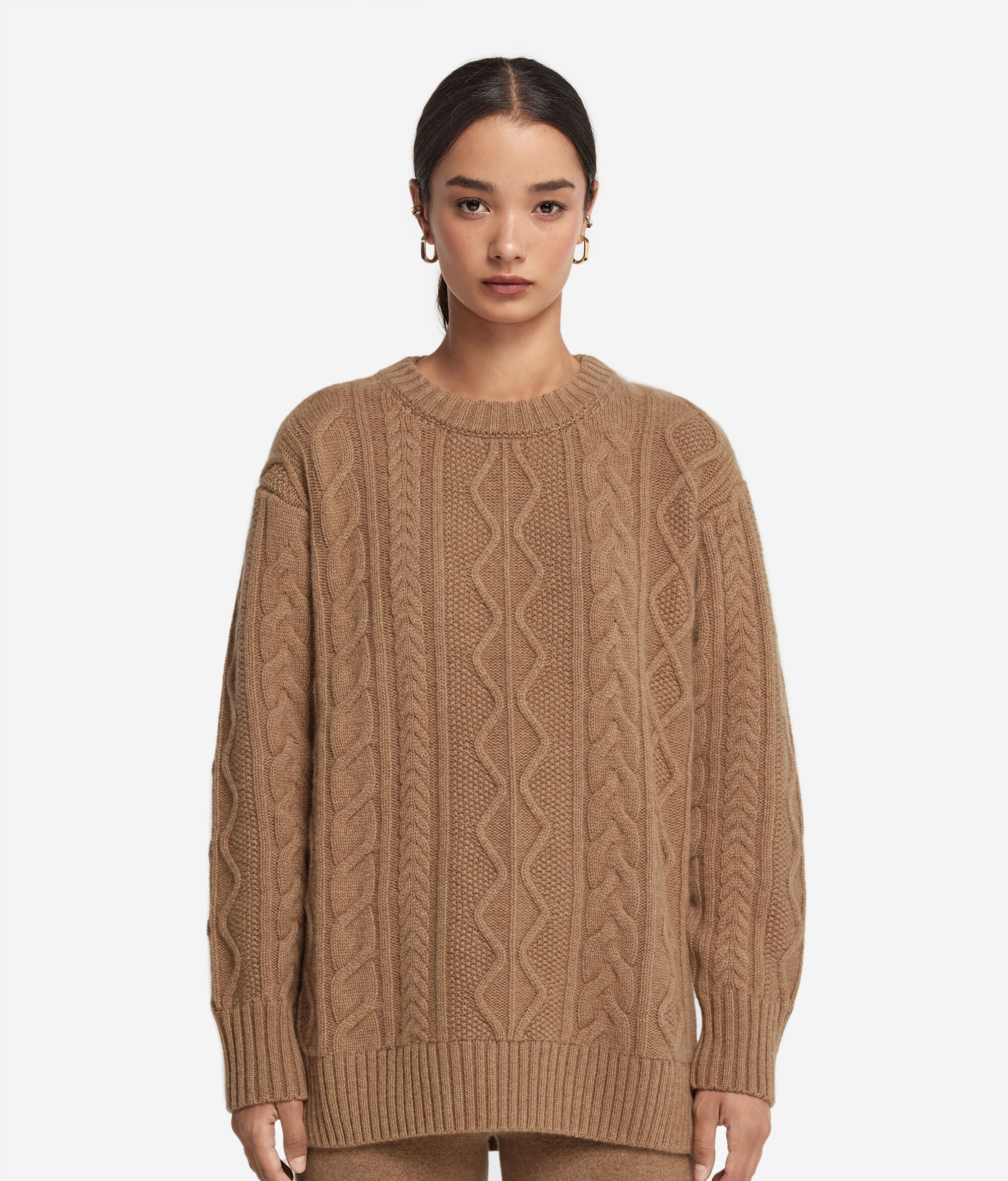 Джемпер из ультрамягкого кашемира с косами