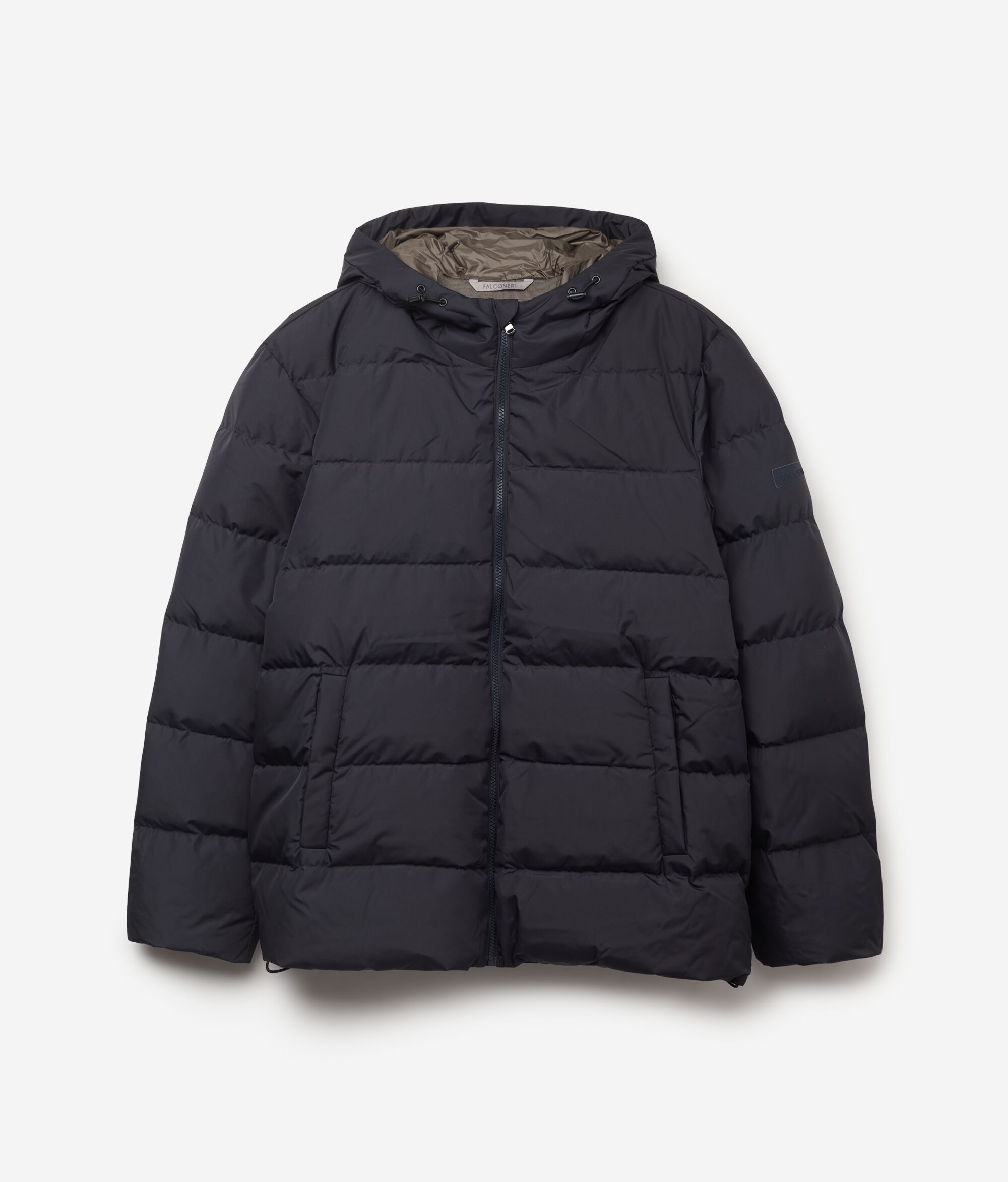 Пуховик с подкладкой из кашемира