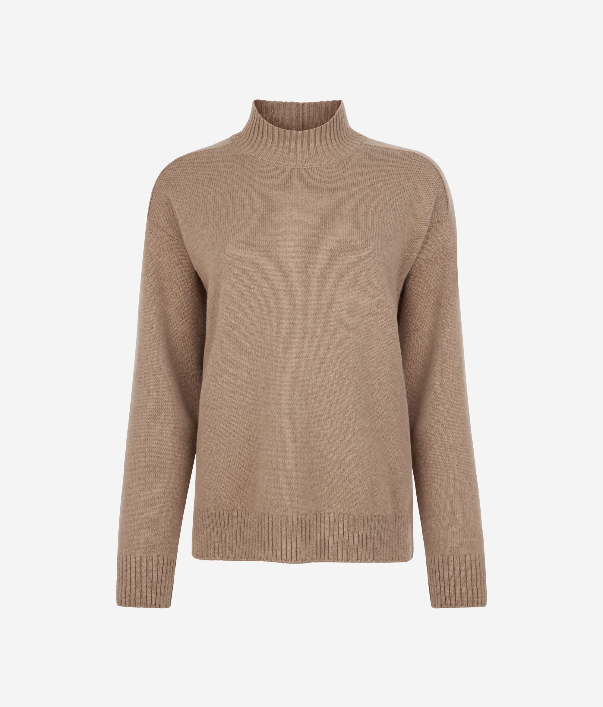 Stehkragenpullover aus Kaschmir Ultrasoft mit Sattelschulter