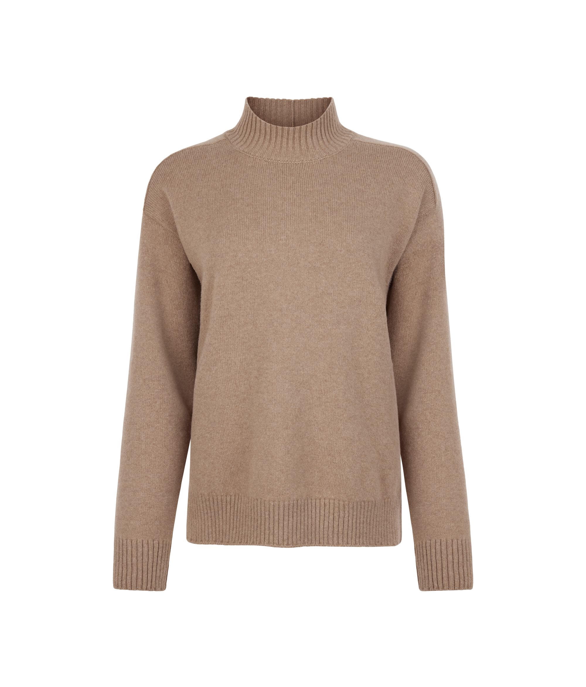 Stehkragenpullover aus Kaschmir Ultrasoft mit Sattelschulter