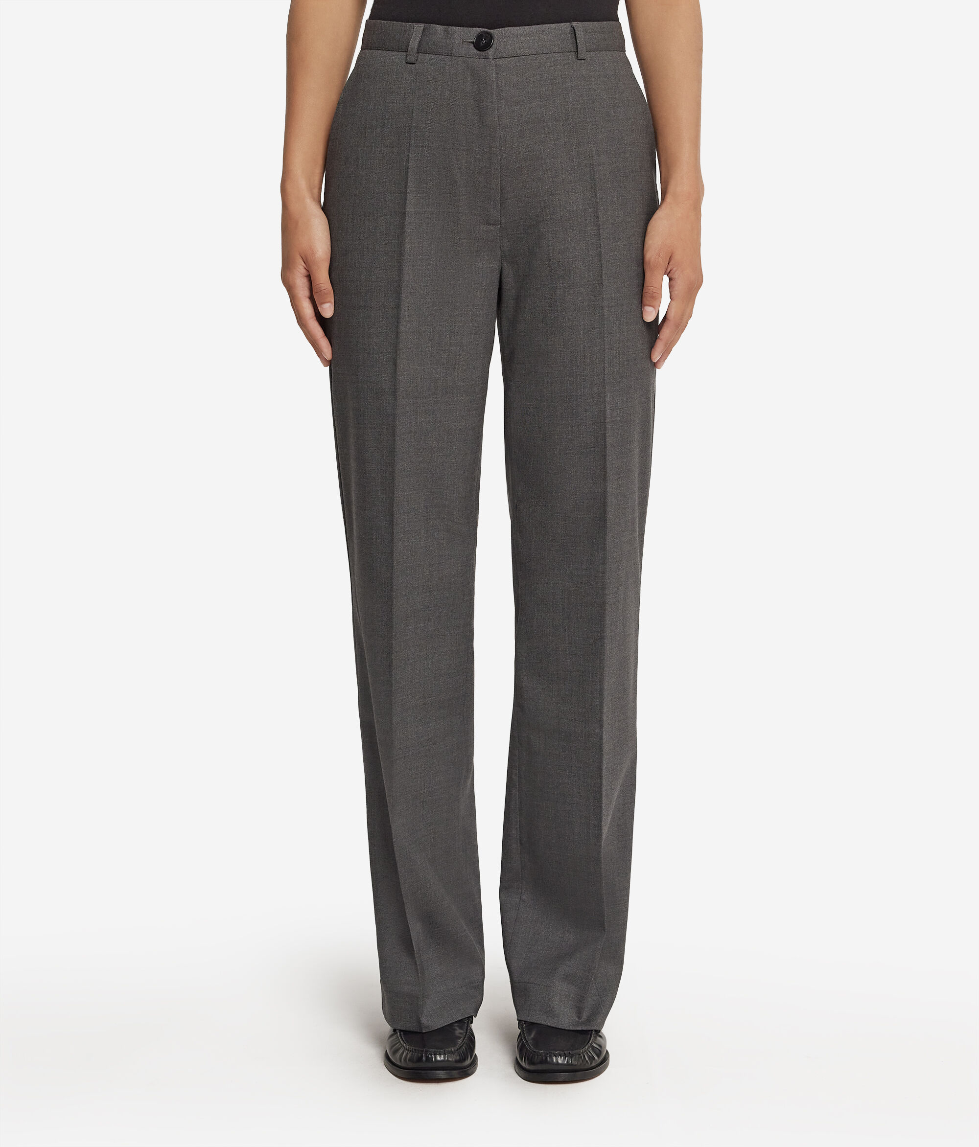 Pantalon droit en laine