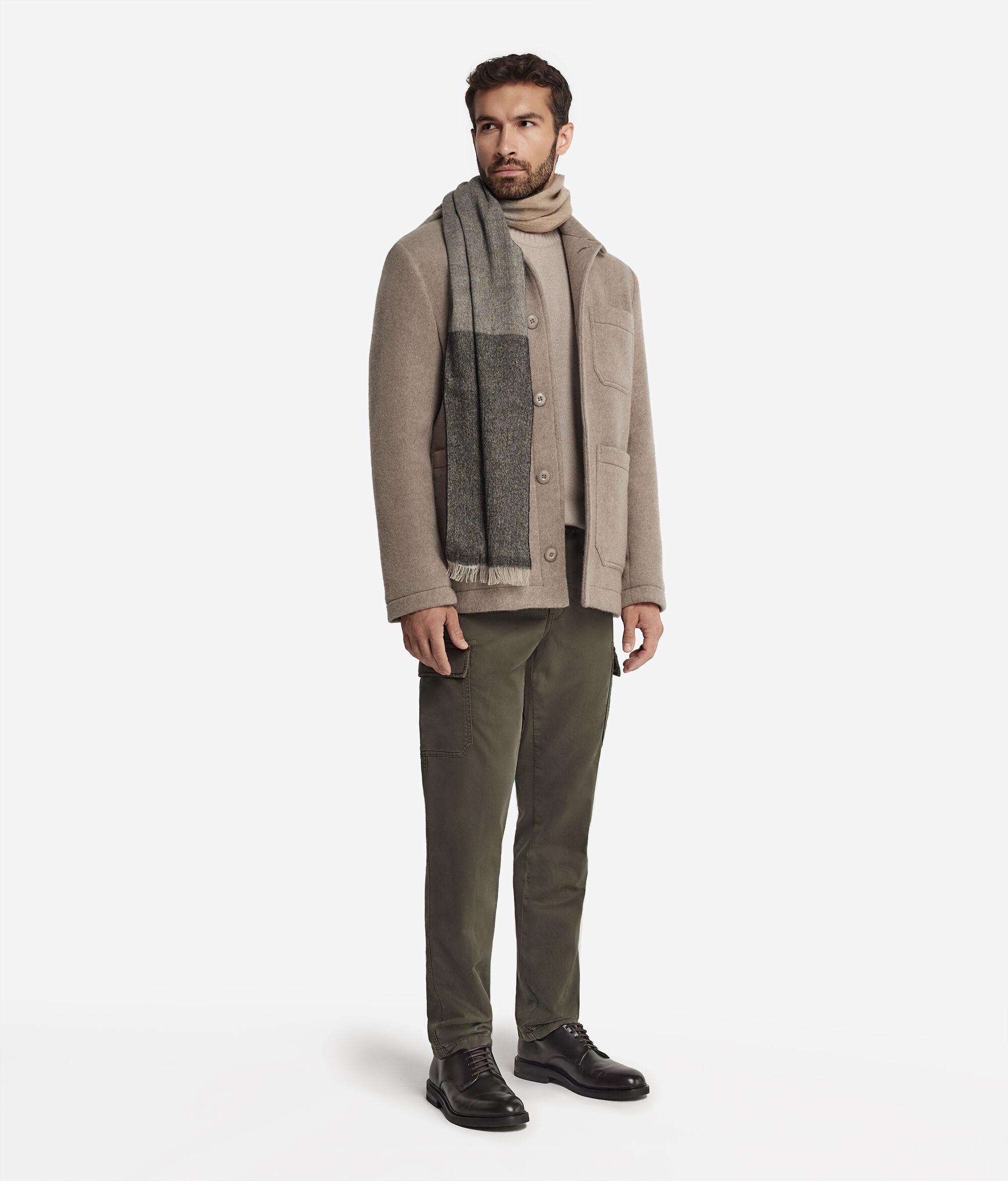 Faded Linen and Ultrafine Cashmere Scarf
