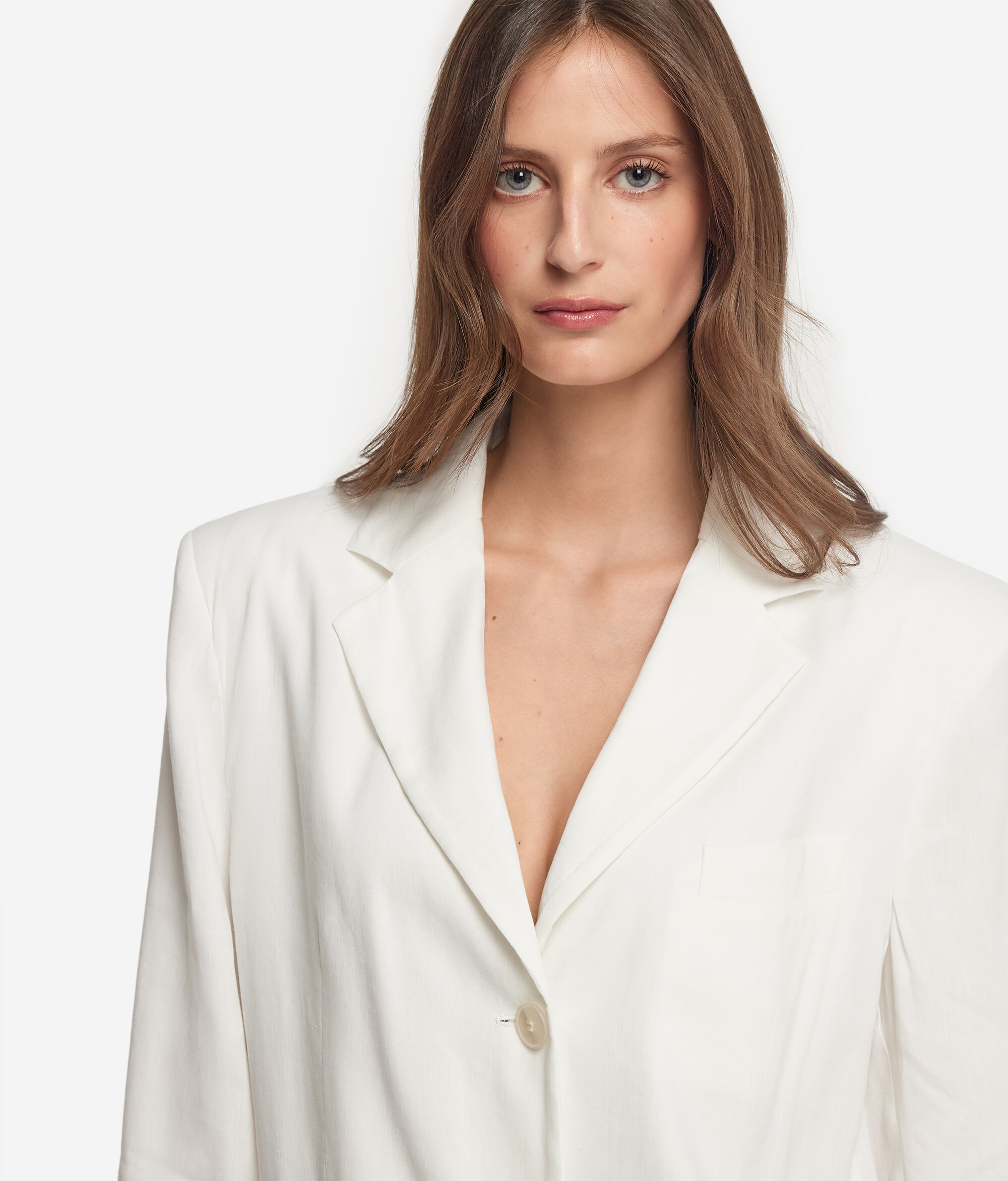 Blazer aus Leinen und Viskose