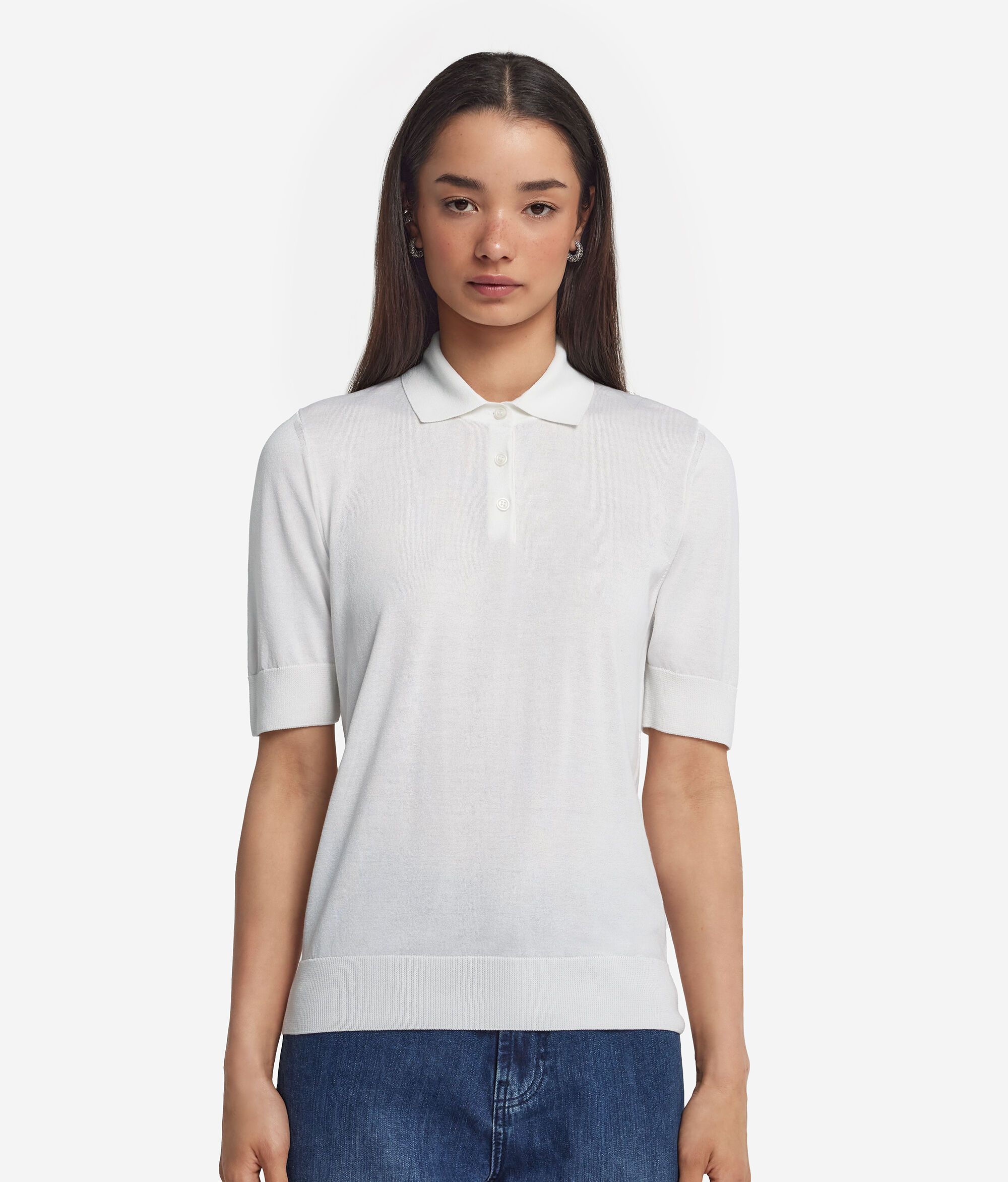 Silk and Cotton Polo Shirt