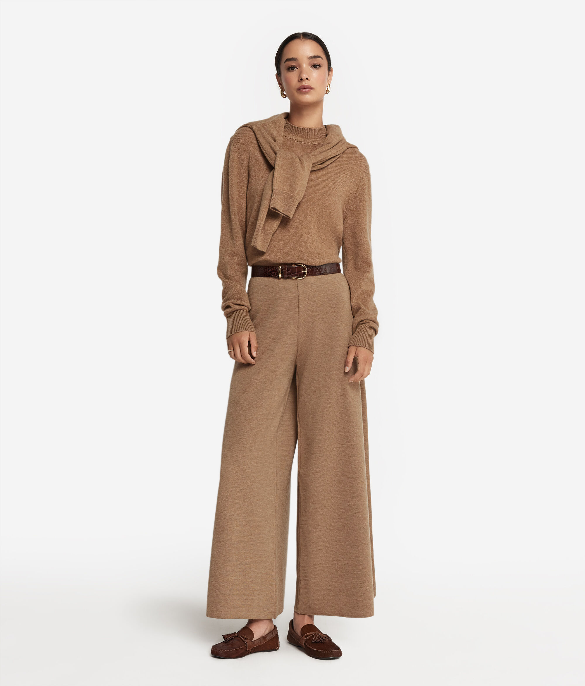 Wide Wool Pants