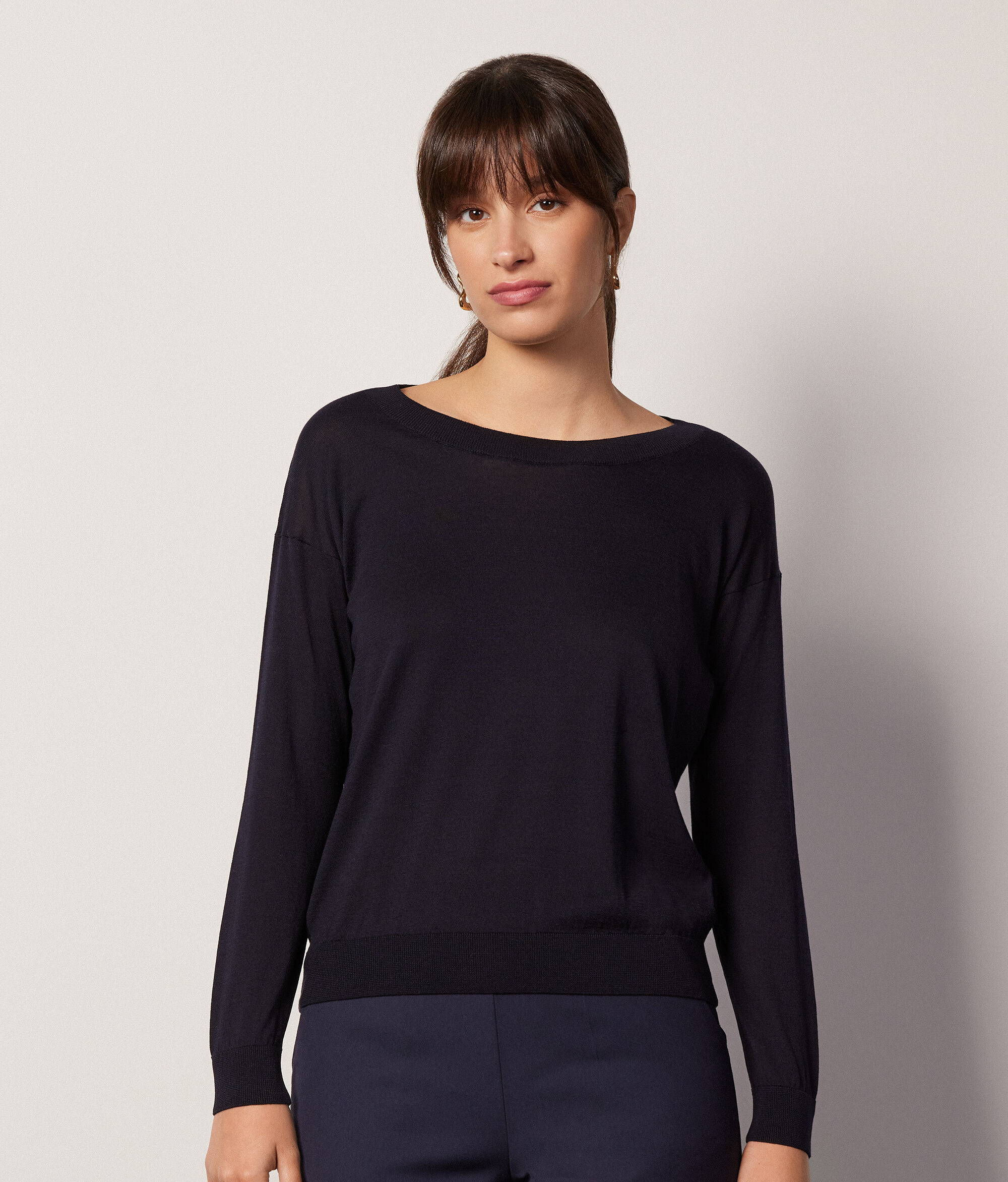 Silk and Cotton Crewneck Sweater