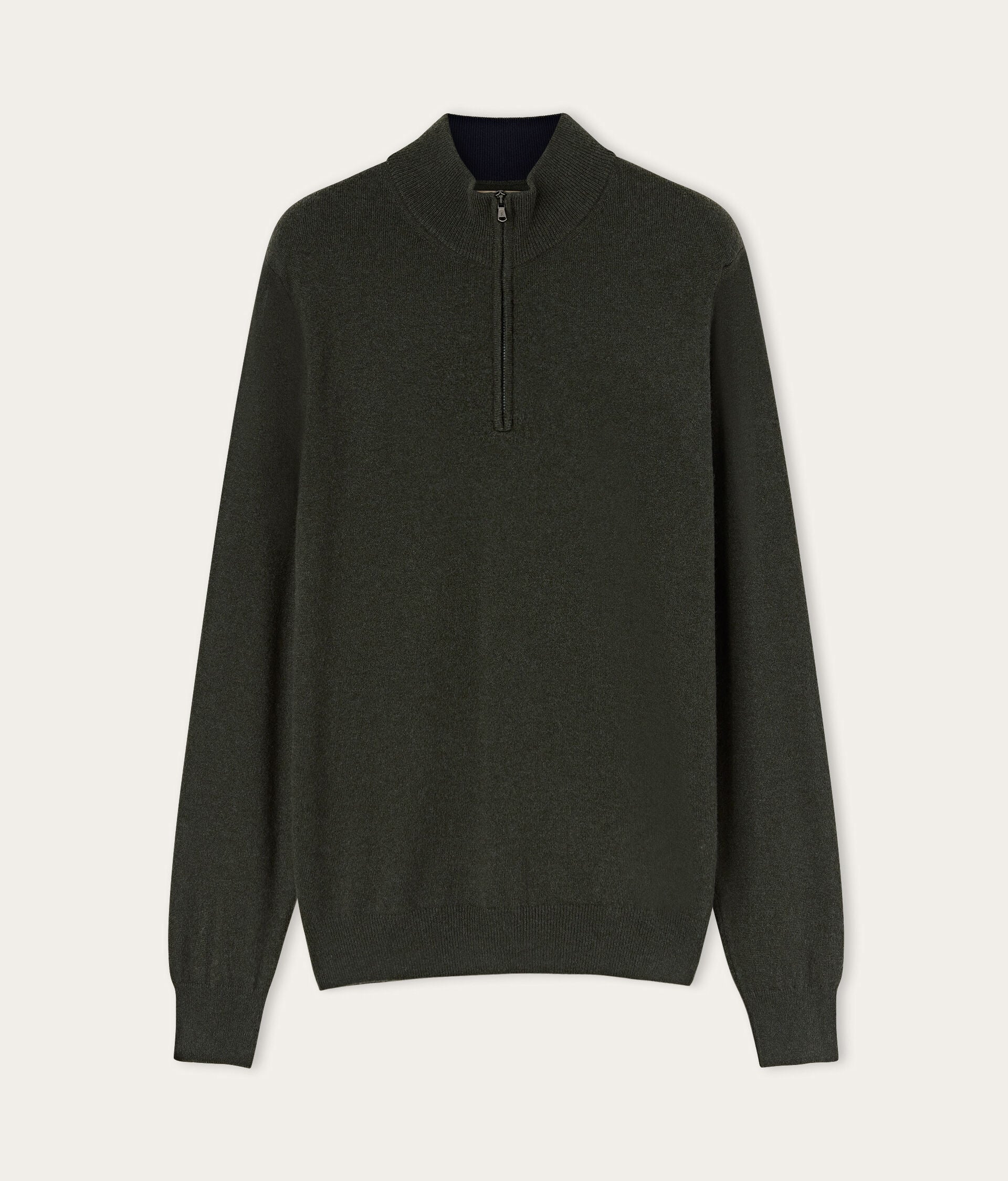 Ultrasoft Cashmere Half-Zip Funnel-Neck Jumper