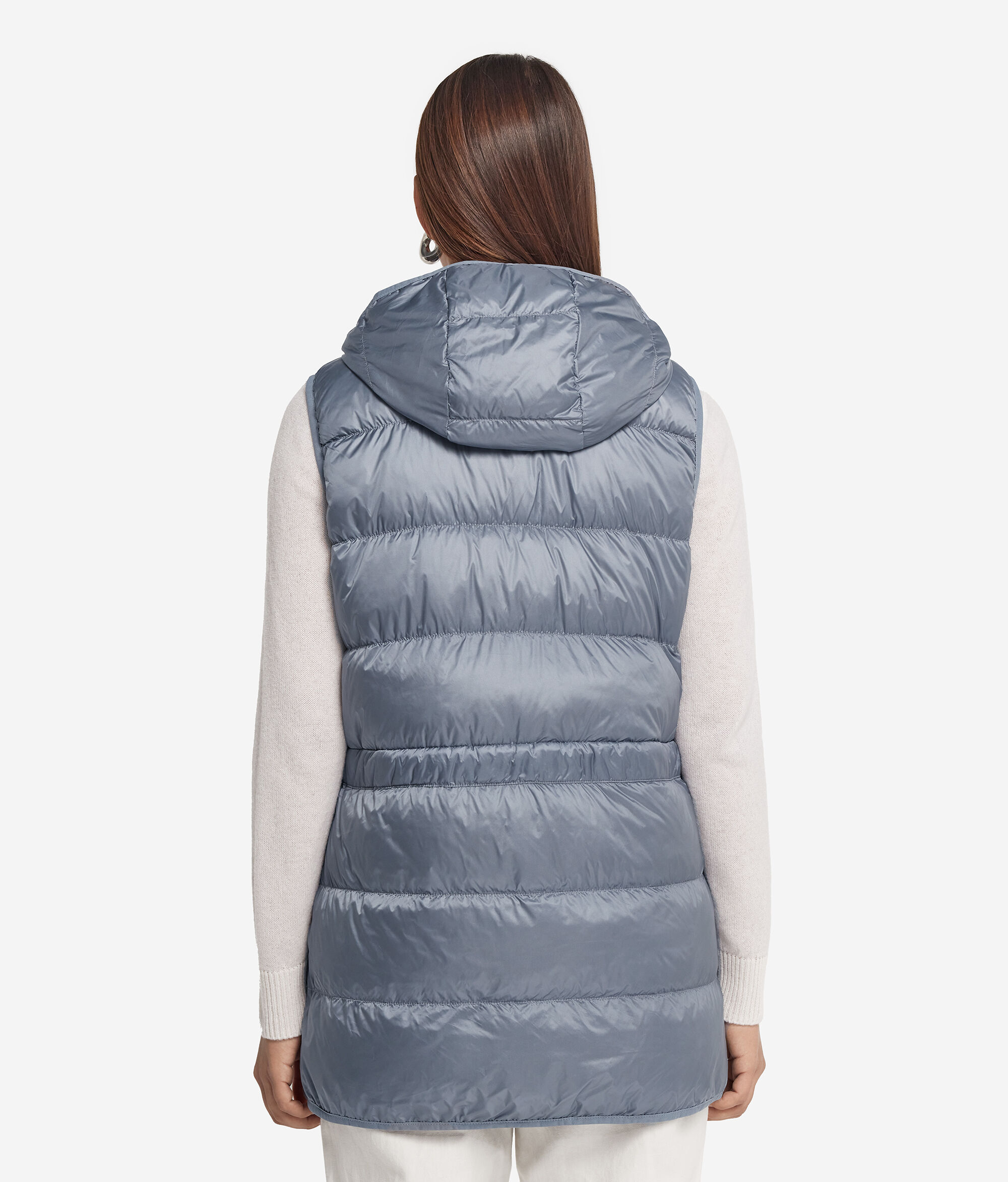 Пуховой жилет с подкладкой из кашемира