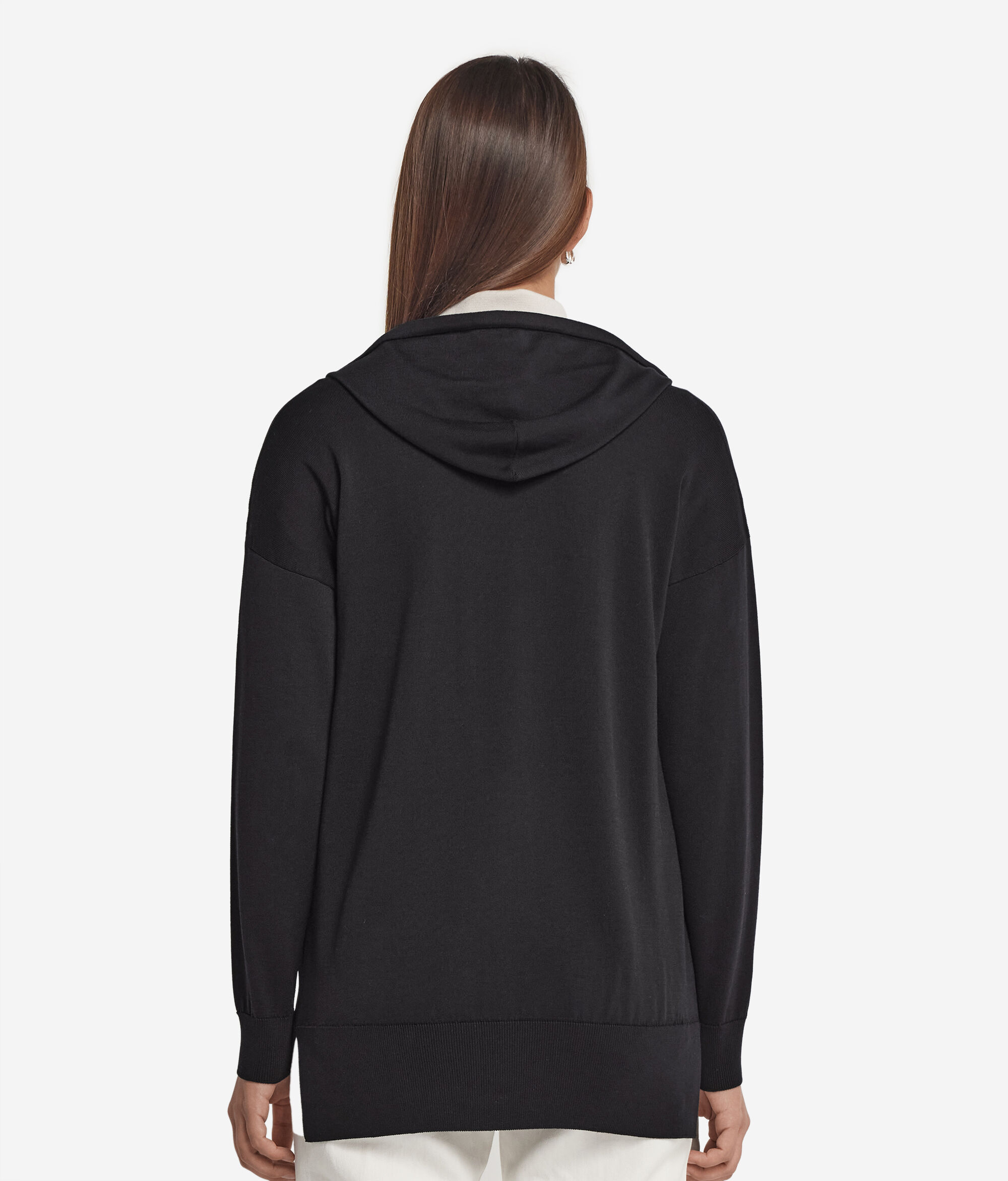 Silk and Cotton Hooded Sweatshirt