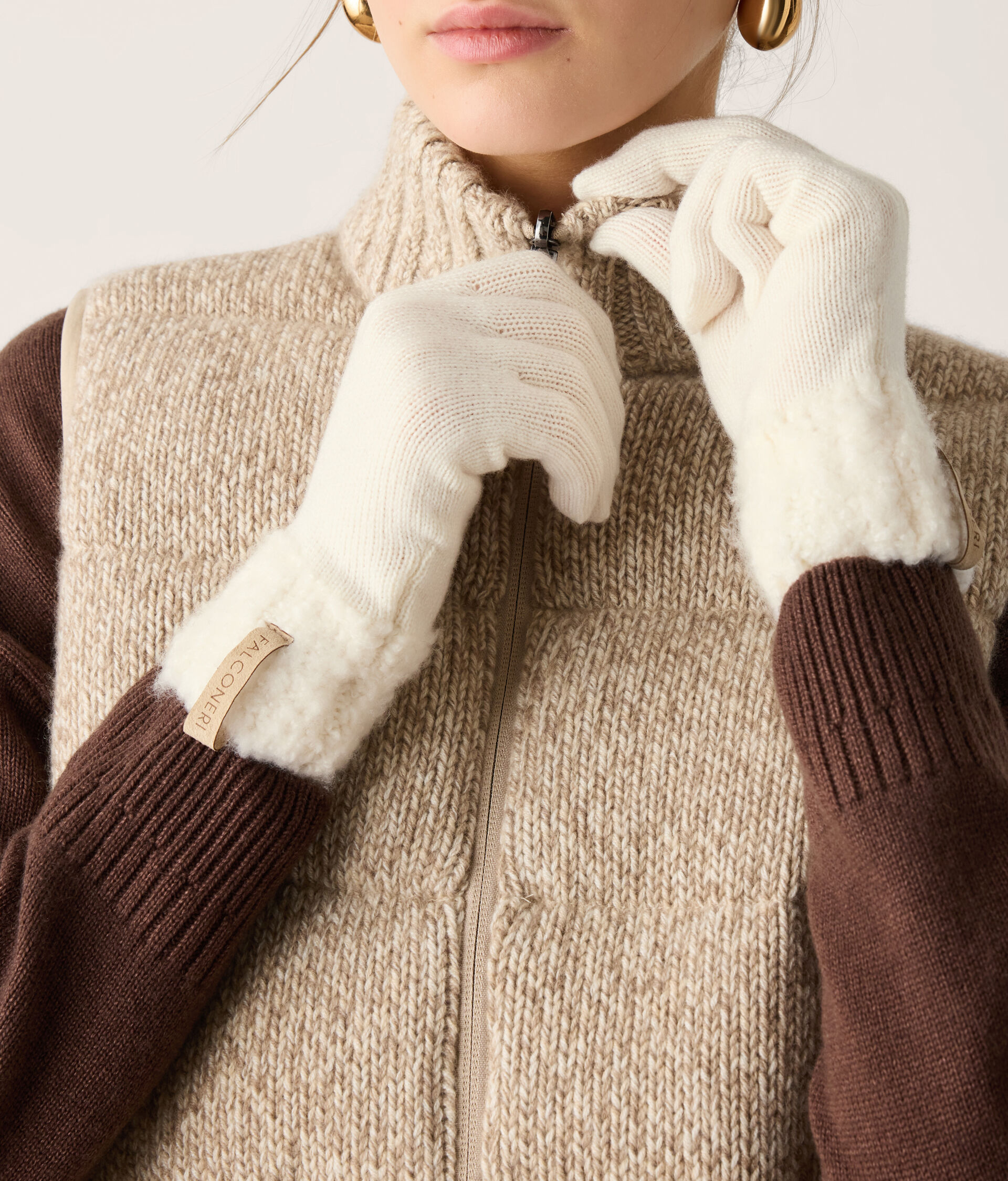 Guants de Cashmere Ultrasoft i bouclé