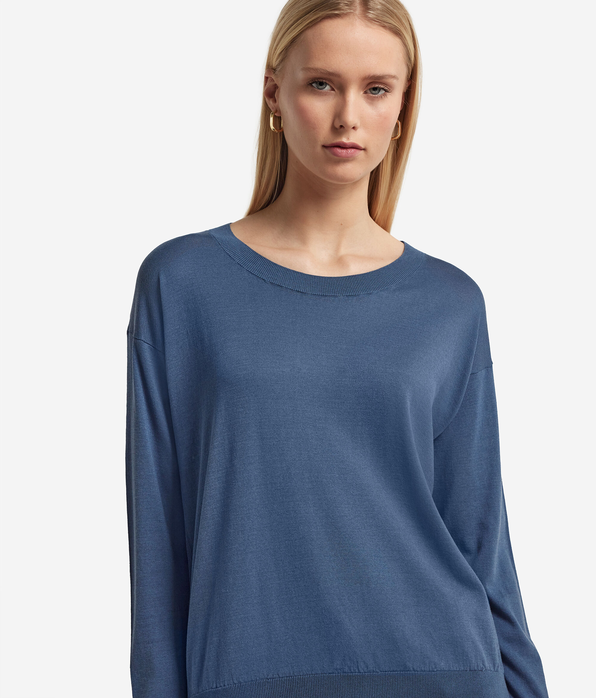 Silk and Cotton Round-Neck Jumper