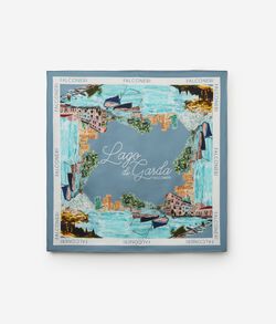 Платок «Города» из шелка