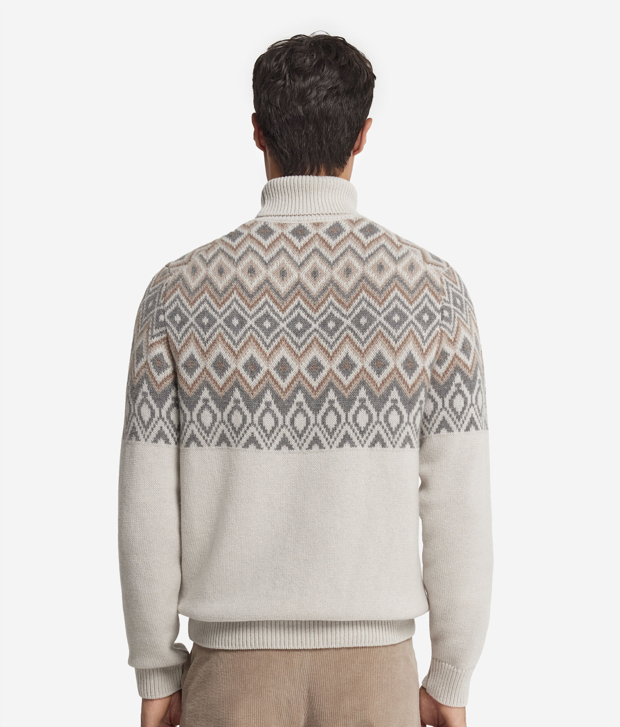 Jacquard Cashmere Turtleneck