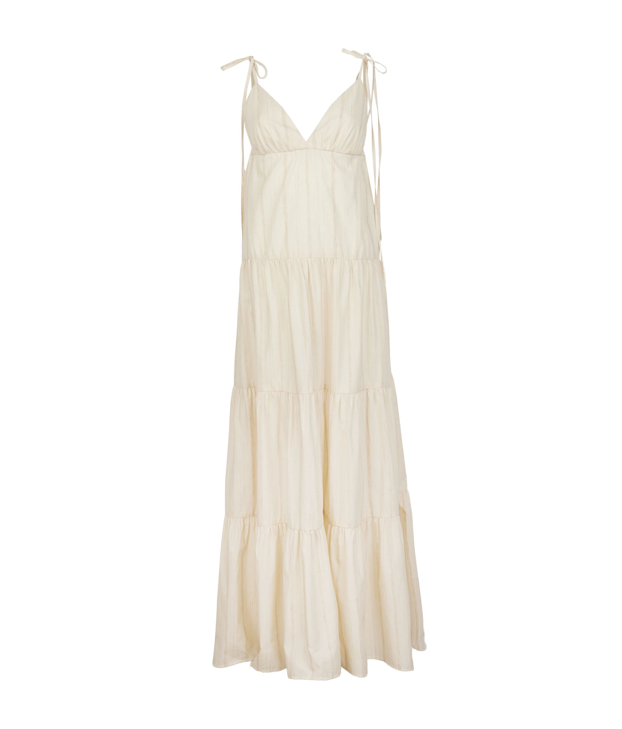 Striped flounced dress