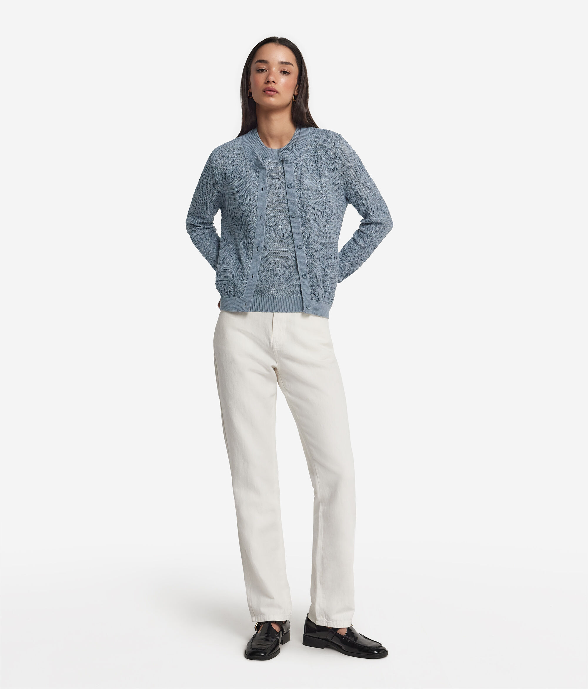 Gilet à motif géométrique