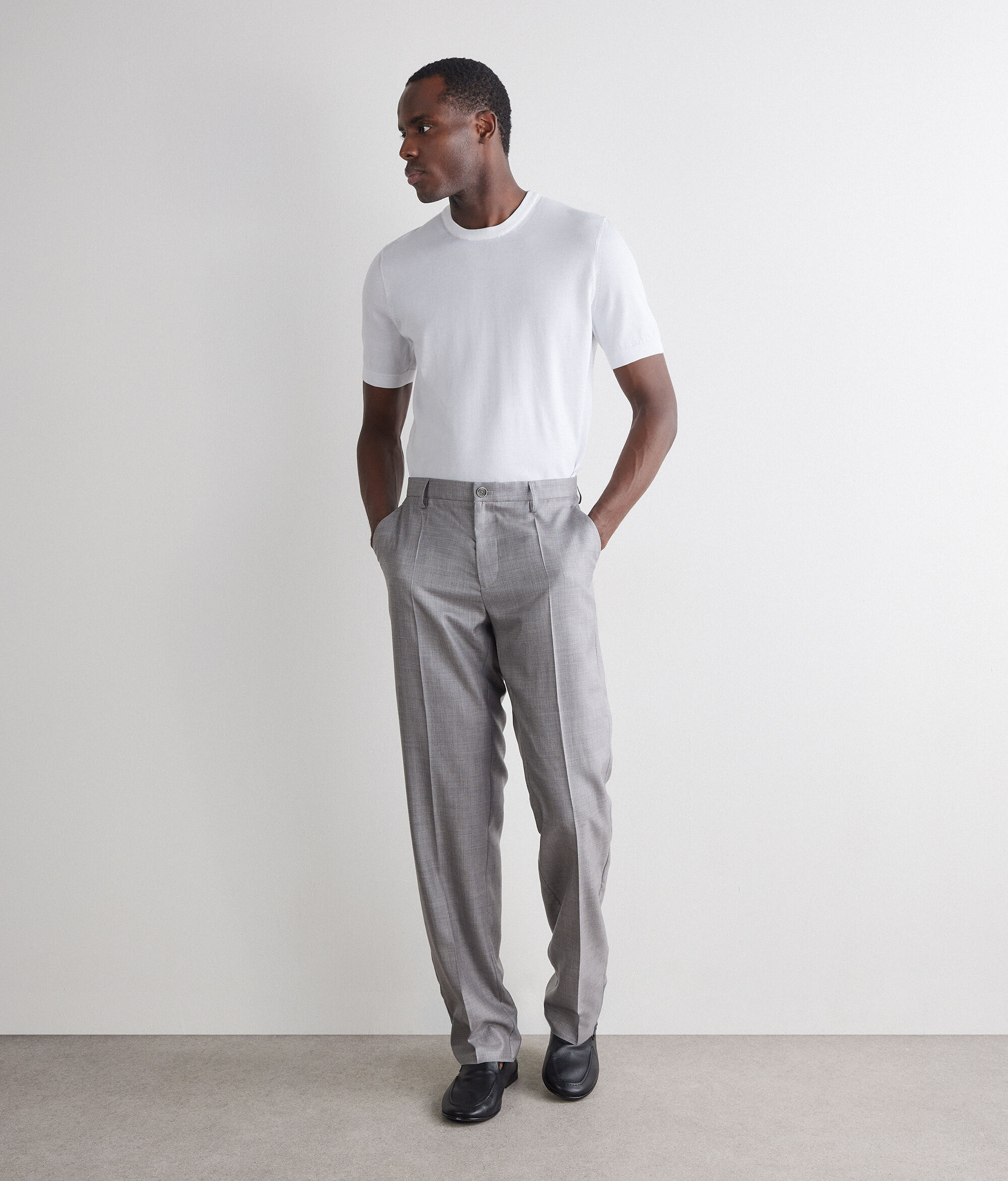 Rundhals-T-Shirt aus Baumwolle