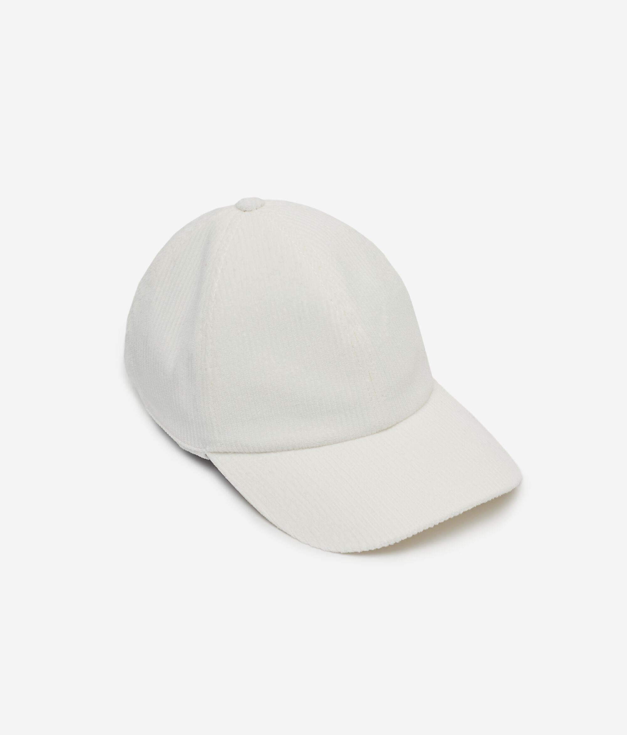 Baseball-Cap aus Baumwollsamt mit Innenfutter aus Kaschmir