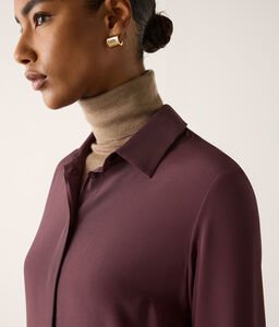 Camicia in seta con colletto - VIOLET - DML426Z_color_9883