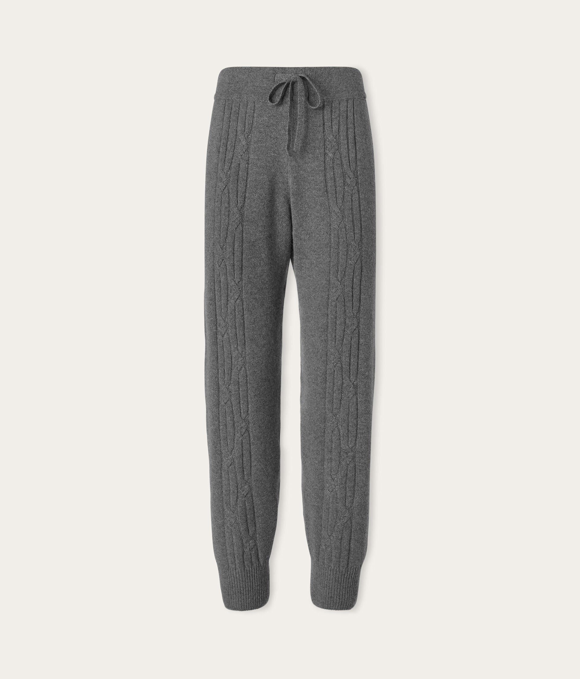 Ultrasoft Cashmere cable-rib trousers