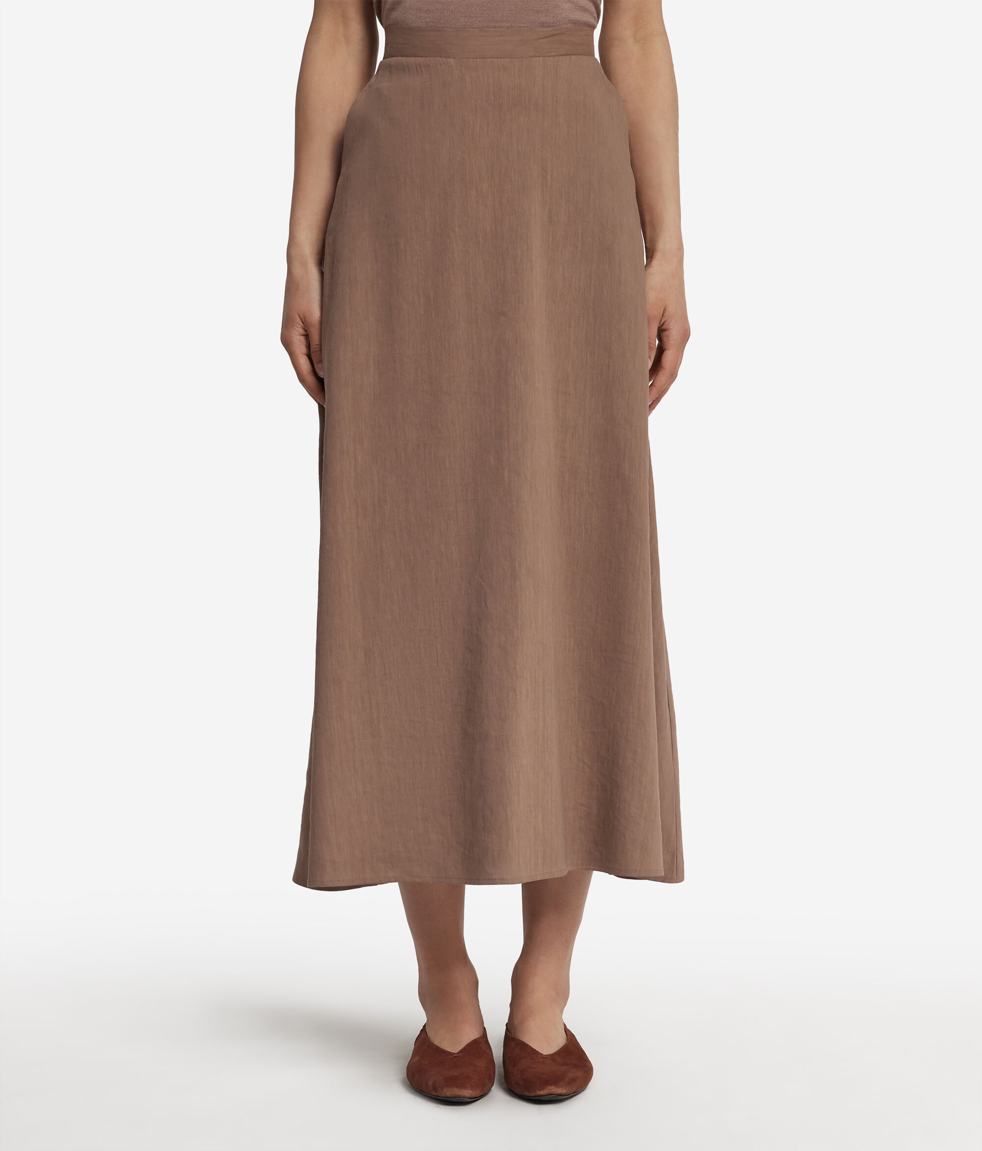 Юбка изо льна и вискозы