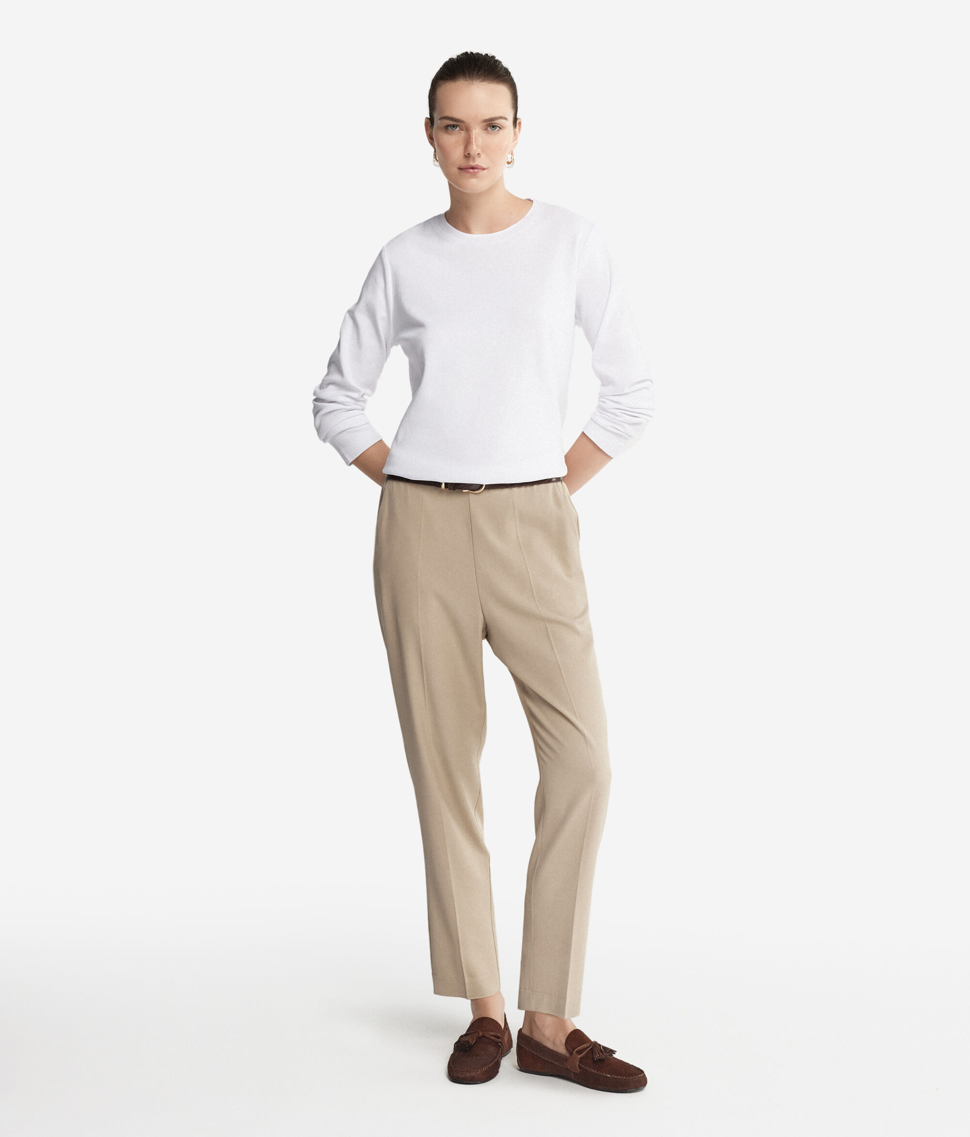 Round-Neck Cotton Jumper