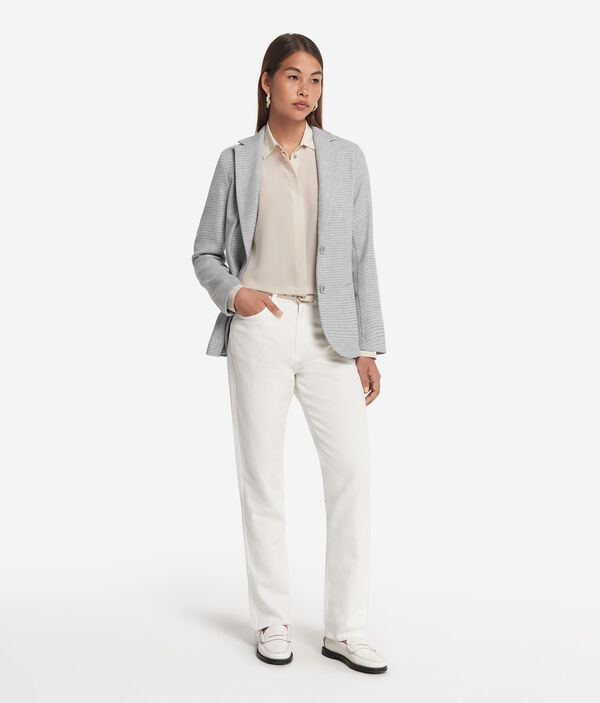 Blazer aus zweifarbigem Moulinéstrick
