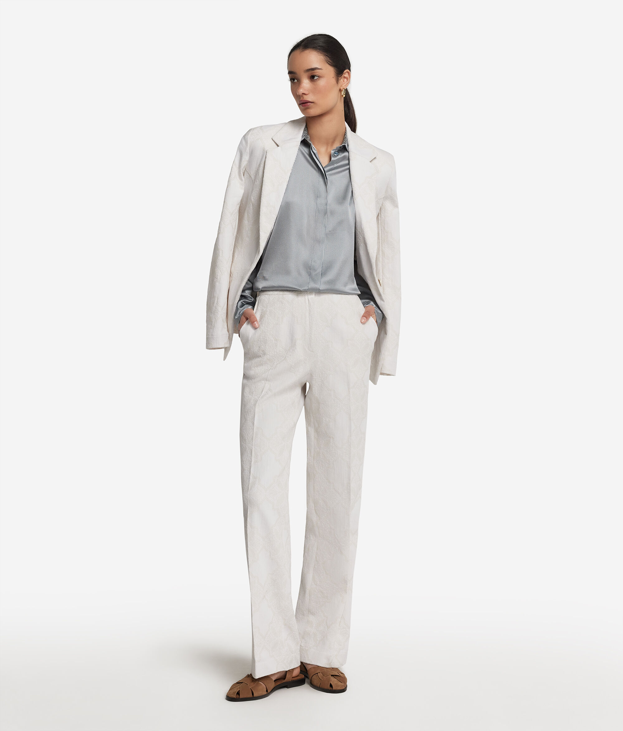 Pantalon en jacquard
