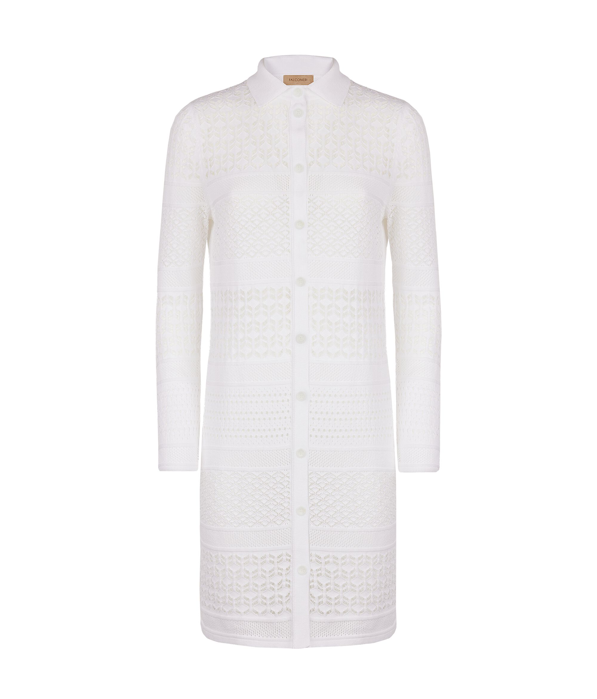 Crochet Cotton Shirt Dress
