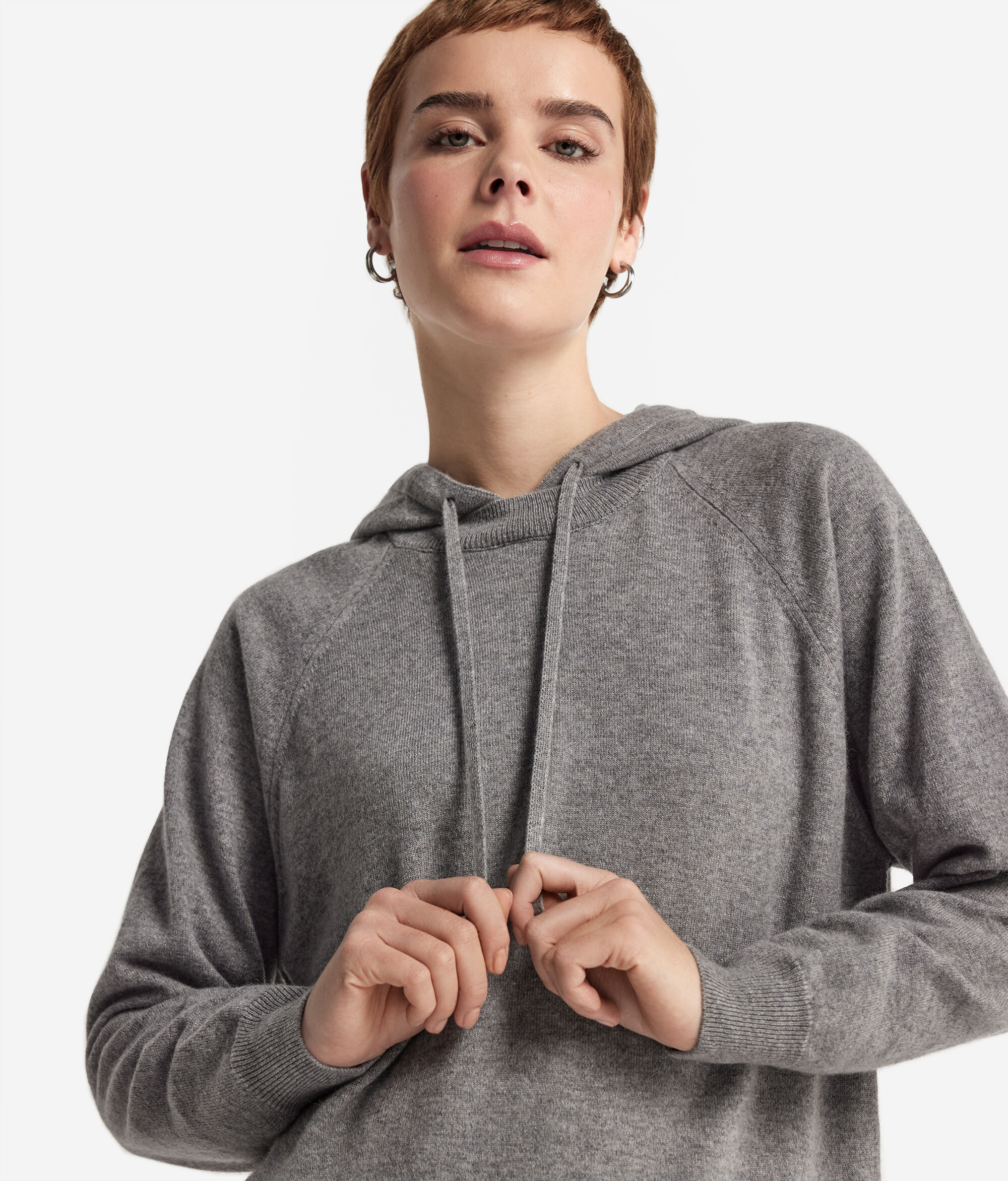 Bluza z kapturem z kaszmiru Ultrasoft