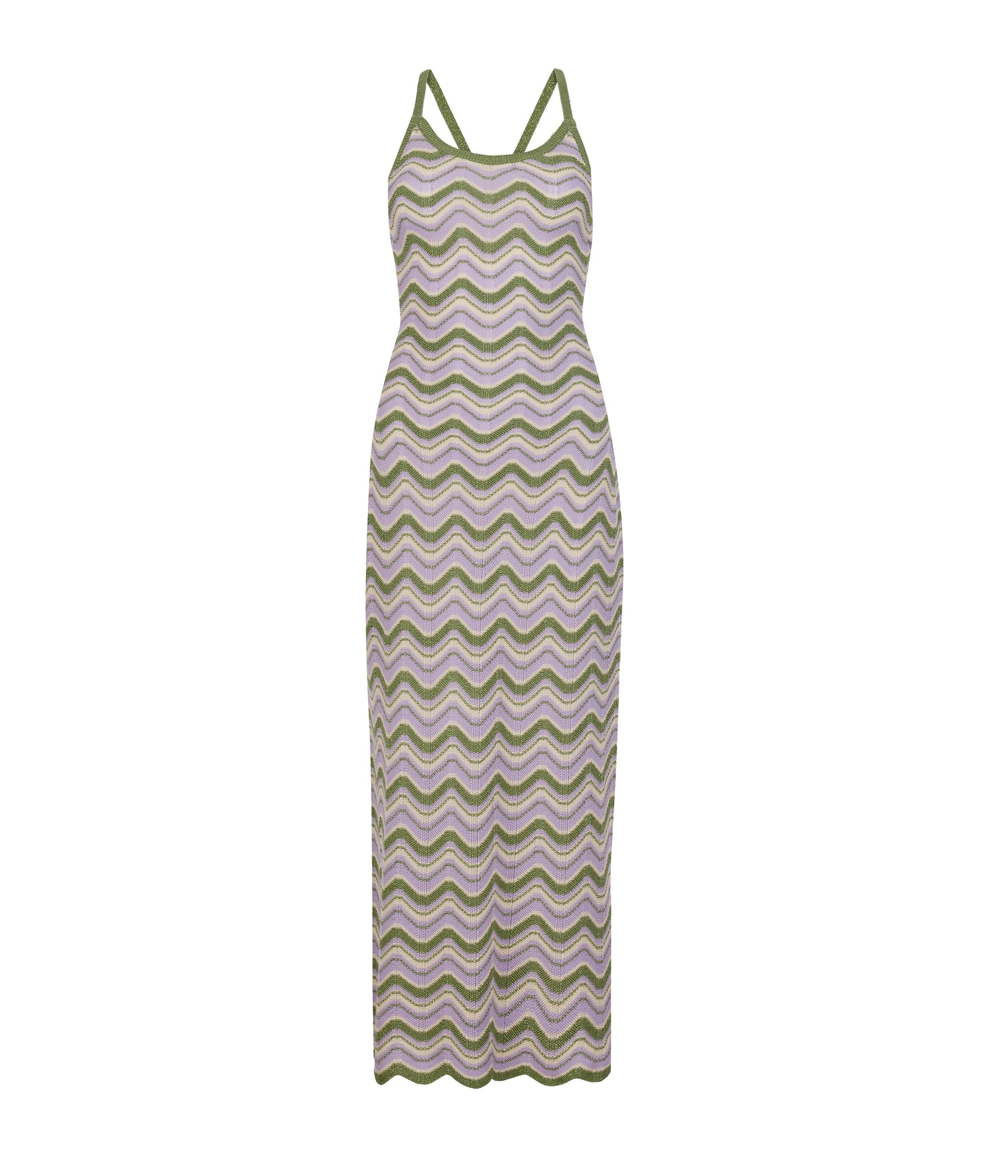 Chevron lamé dress