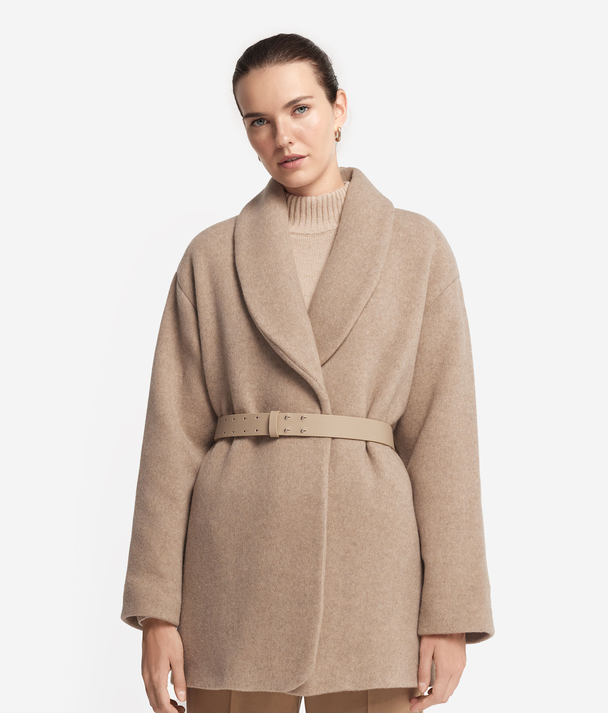 Cashmere Shawl-Collar Coat