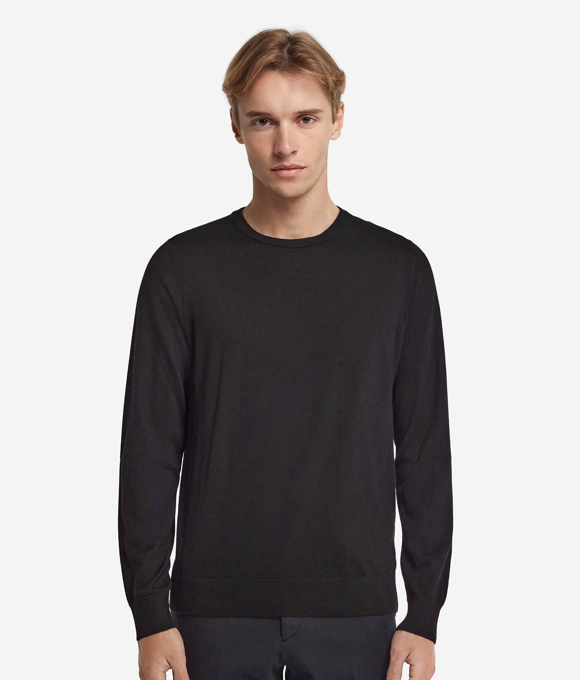 Camisola com Decote Redondo em Ultrafine Cashmere