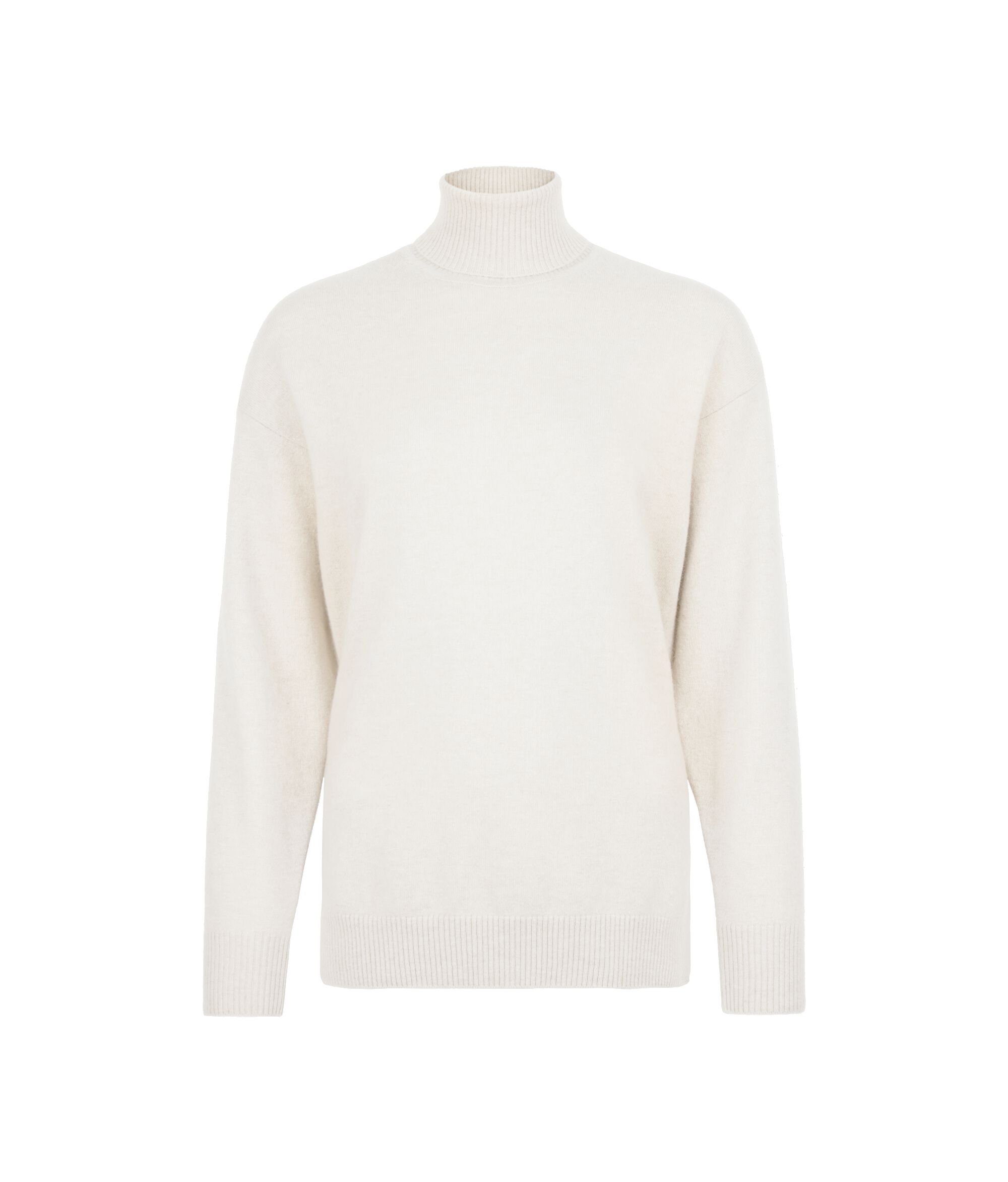 Ultrasoft Cashmere Turtleneck with Slits Colore White