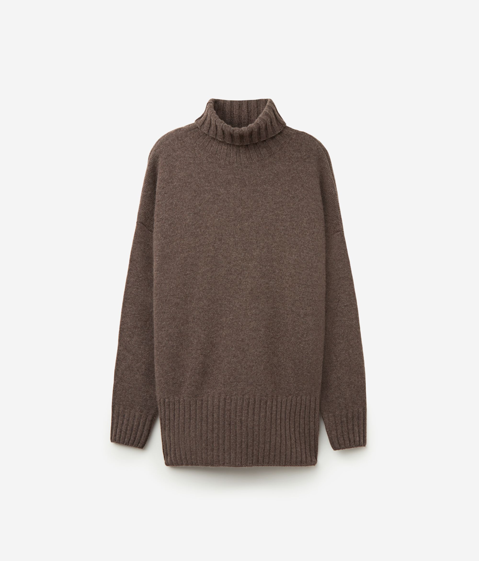 Maxi-pull col roulé en cachemire ultra-doux