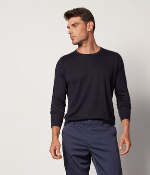 Maglia Girocollo in Seta Cotone