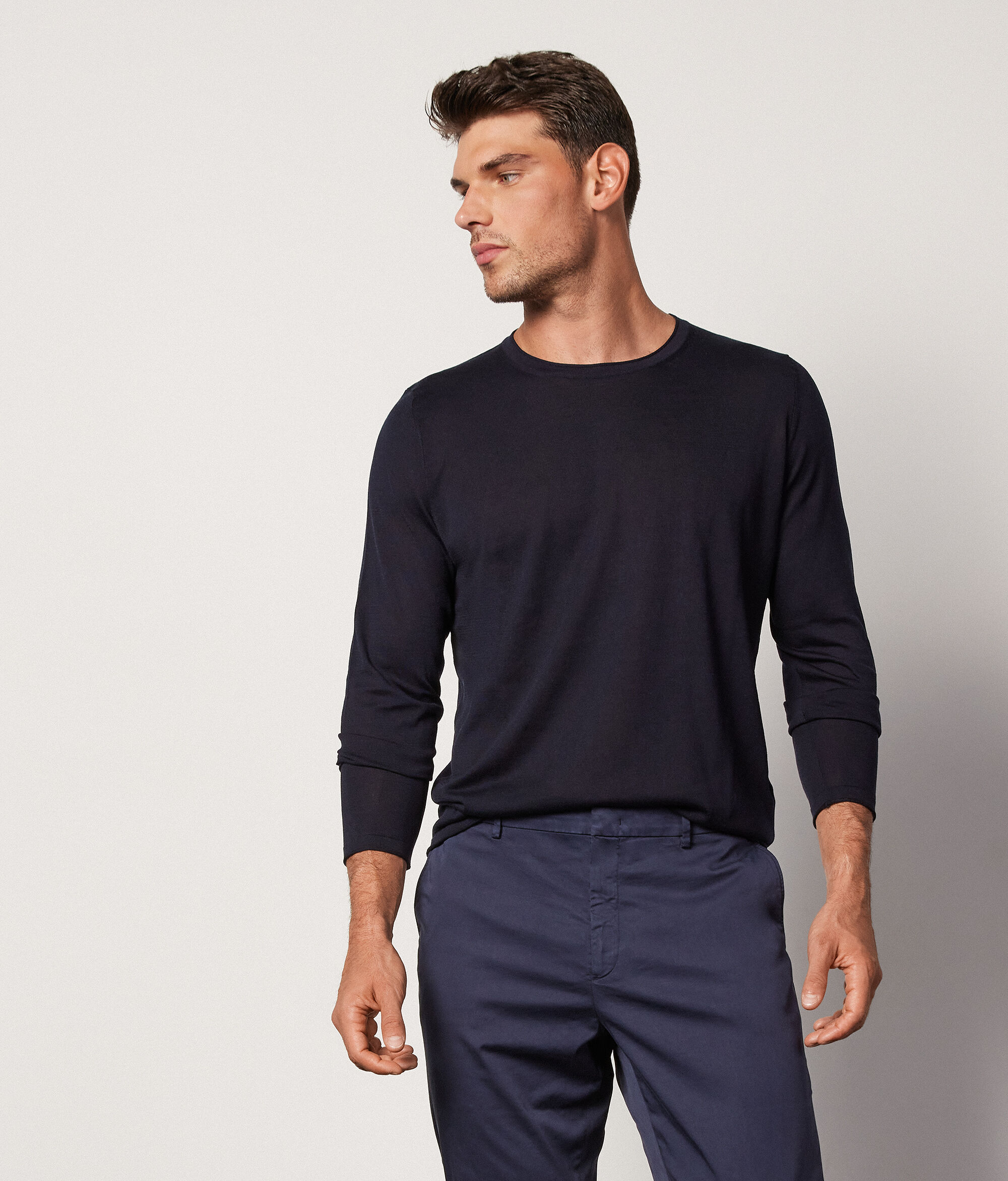 Silk and Cotton Crewneck Sweater