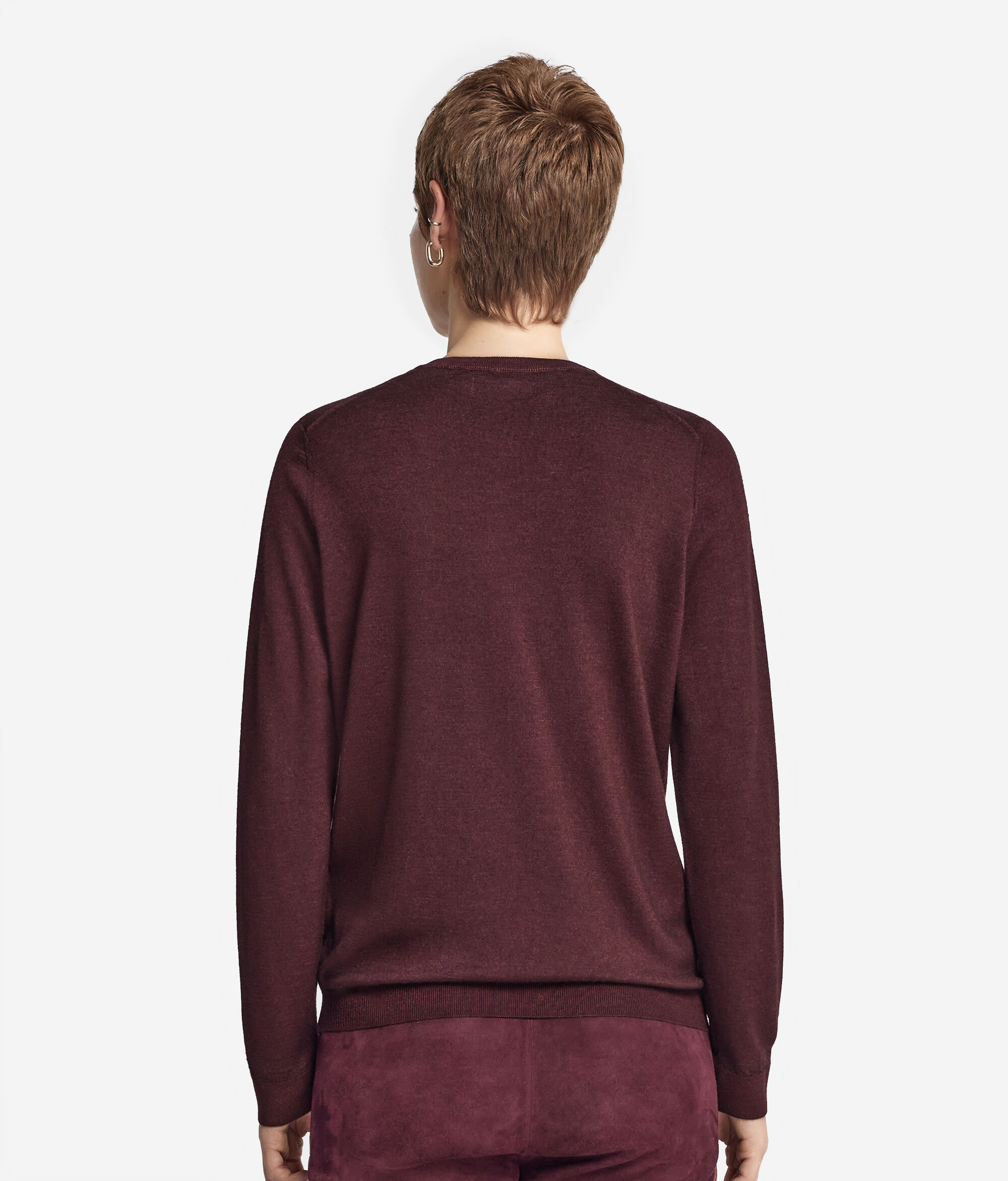 Gilet femme à col rond en cachemire ultra-fin