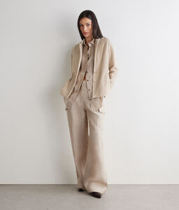 Giacca moulinè in cotone lino - NUDE