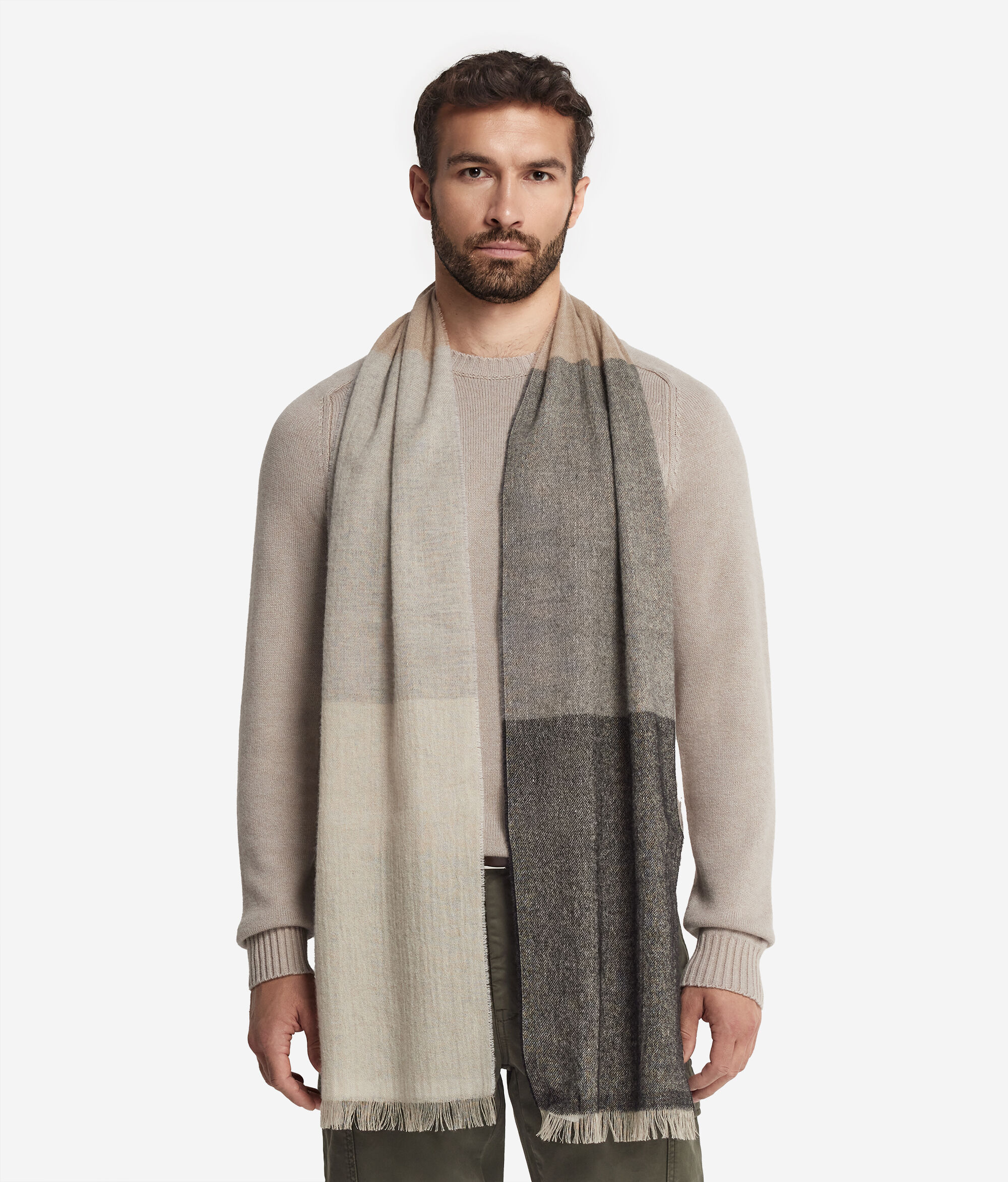 Faded Linen and Ultrafine Cashmere Scarf