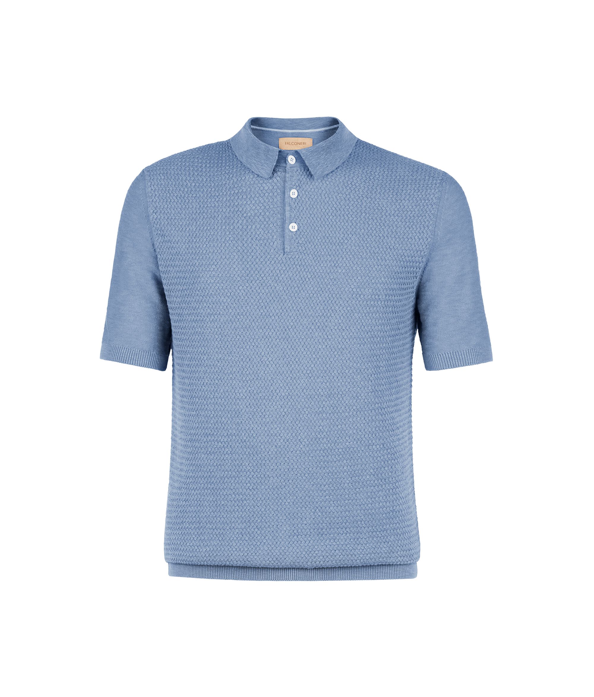 Poloshirt mit kurzen Ärmeln Panamabindung